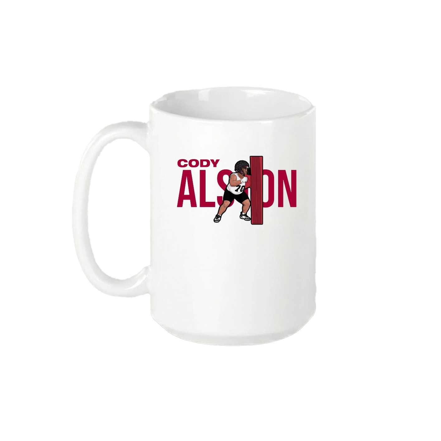 15oz Coffee Mug — Player Name in White