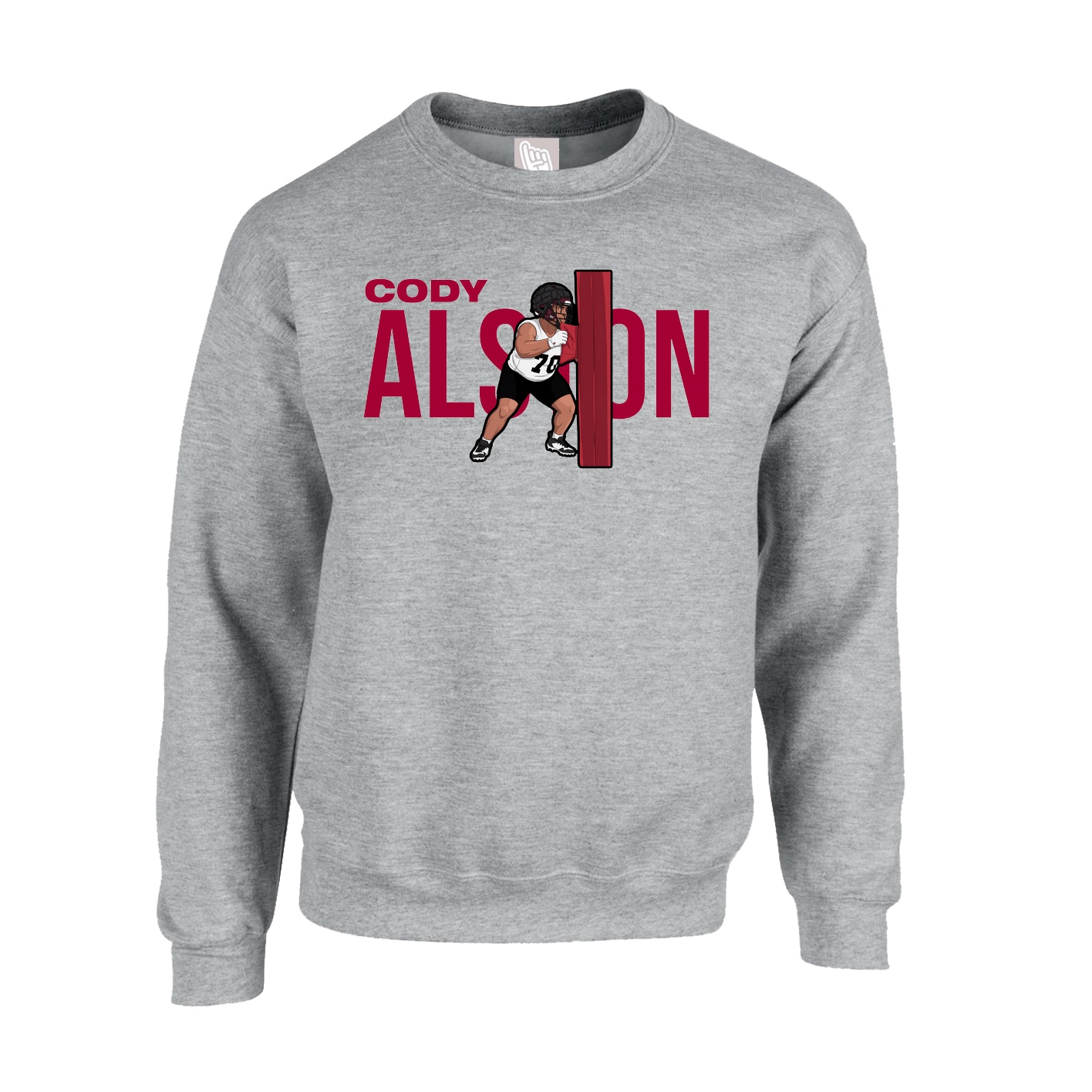 Fleece Crew — Player Name in Grey