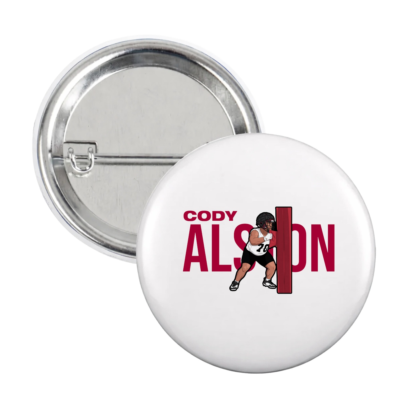 Game Day Button — Player Name in White