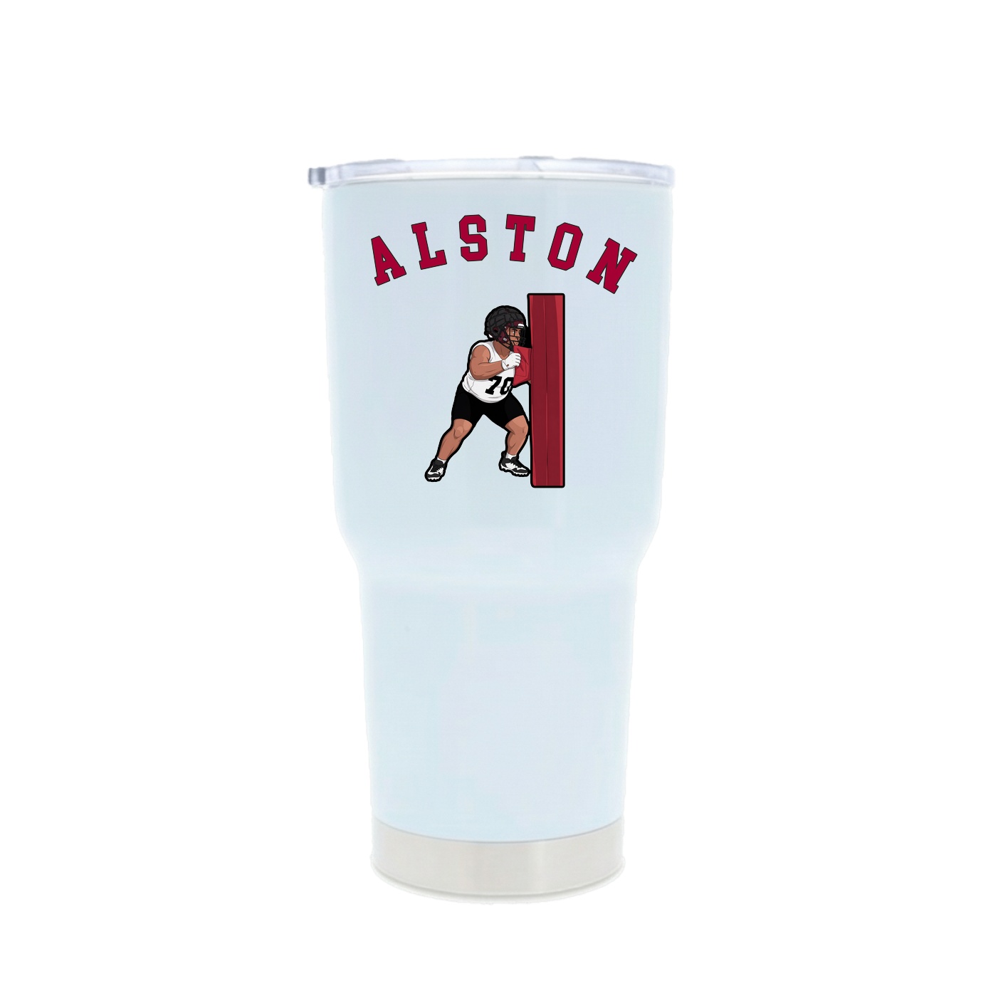 30oz Stainless Steel Tumbler — Shirsey Arch in White