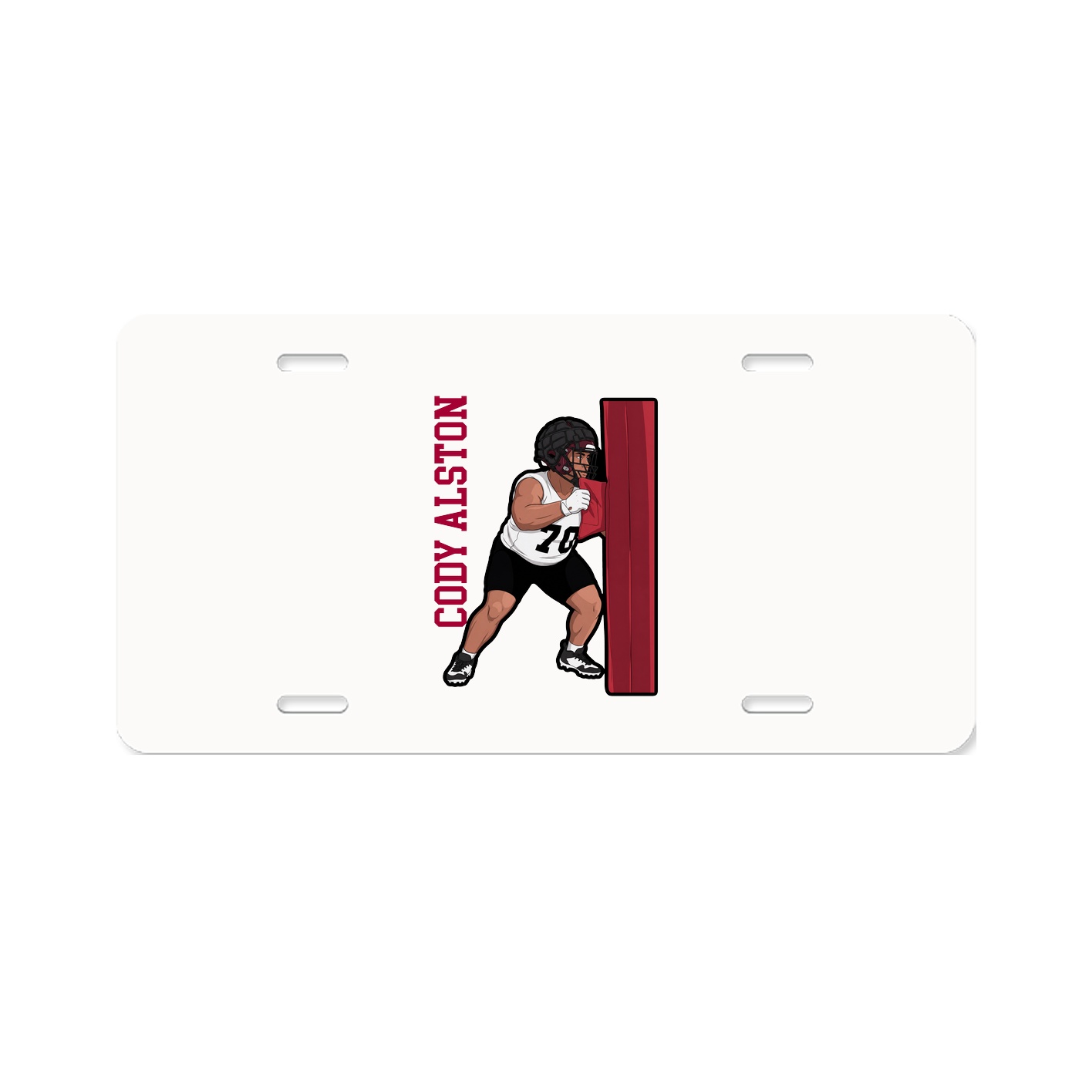 License Plate — Name Vertical in Classic
