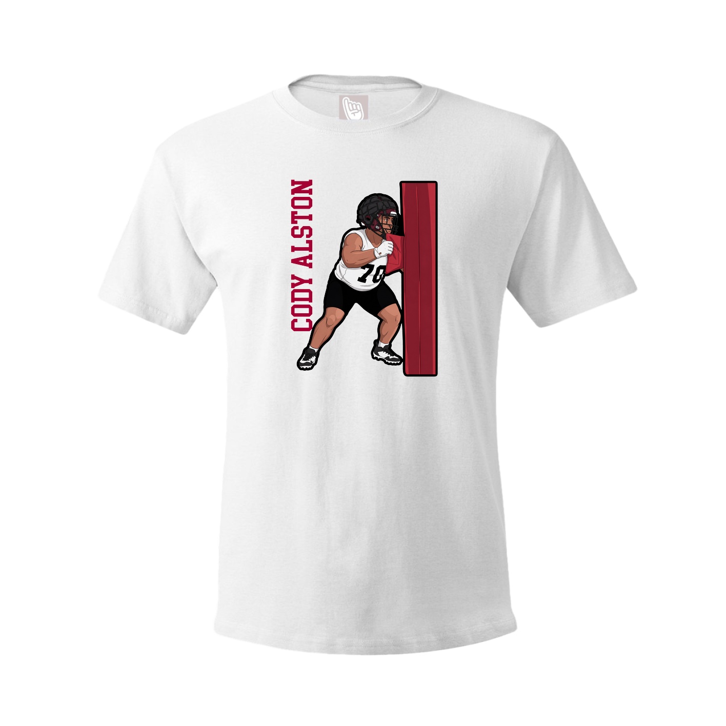 Tee — Name Vertical in White