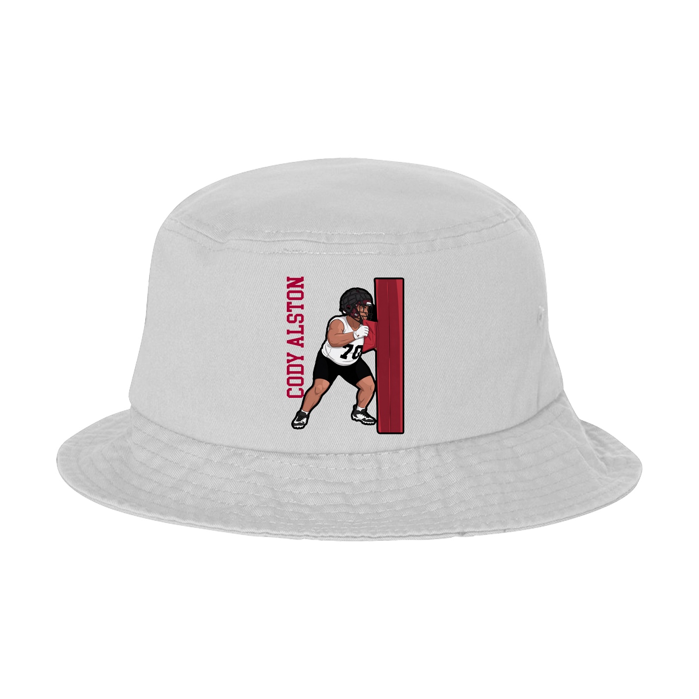 Bucket Cap — Name Vertical in White