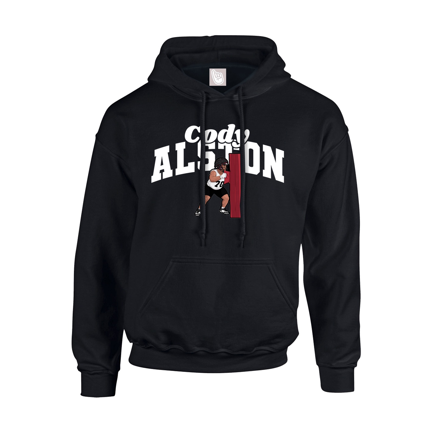 Youth Hoodie — Signature Arch in Black