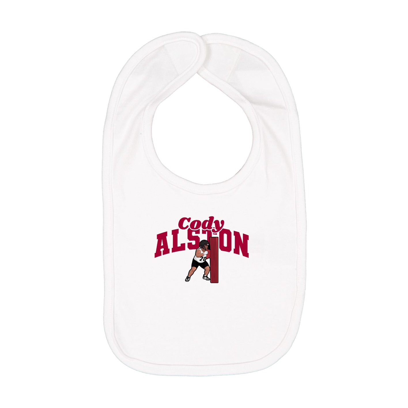 Infant Bib — Signature Arch in White