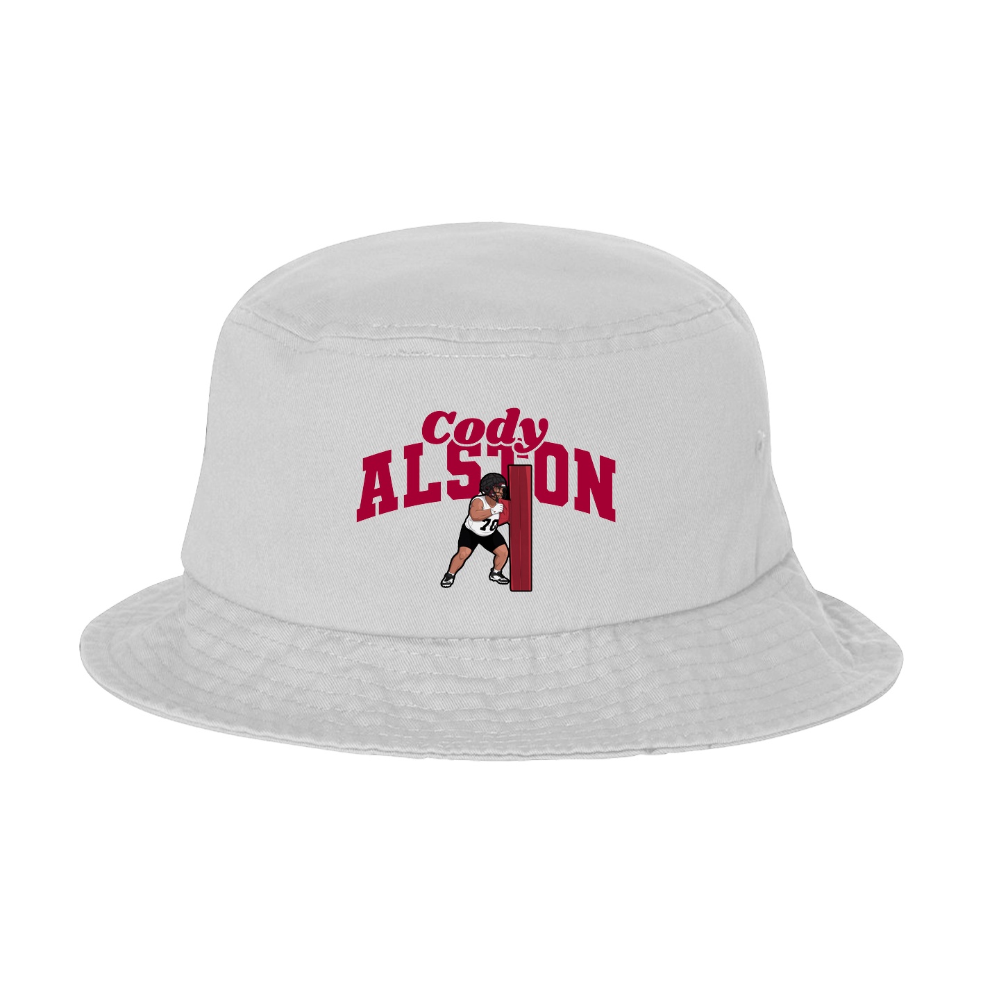 Bucket Cap — Signature Arch in White