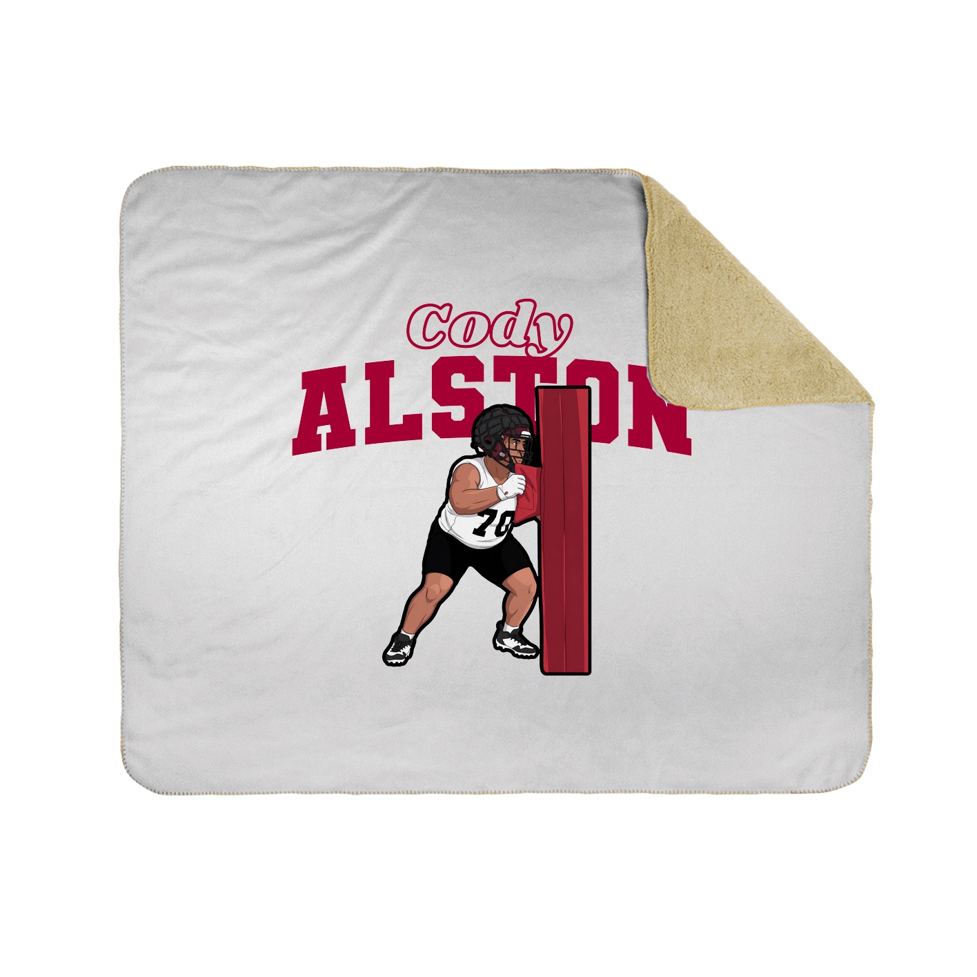 Throw Blanket — Name Arch in White