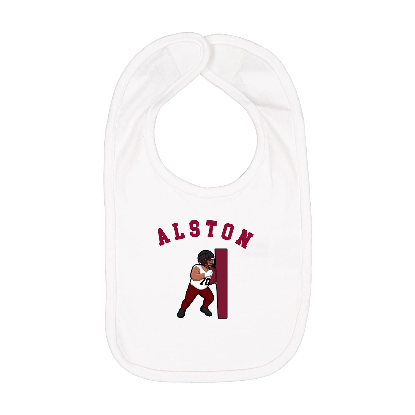Infant Bib — Shirsey Arch in White