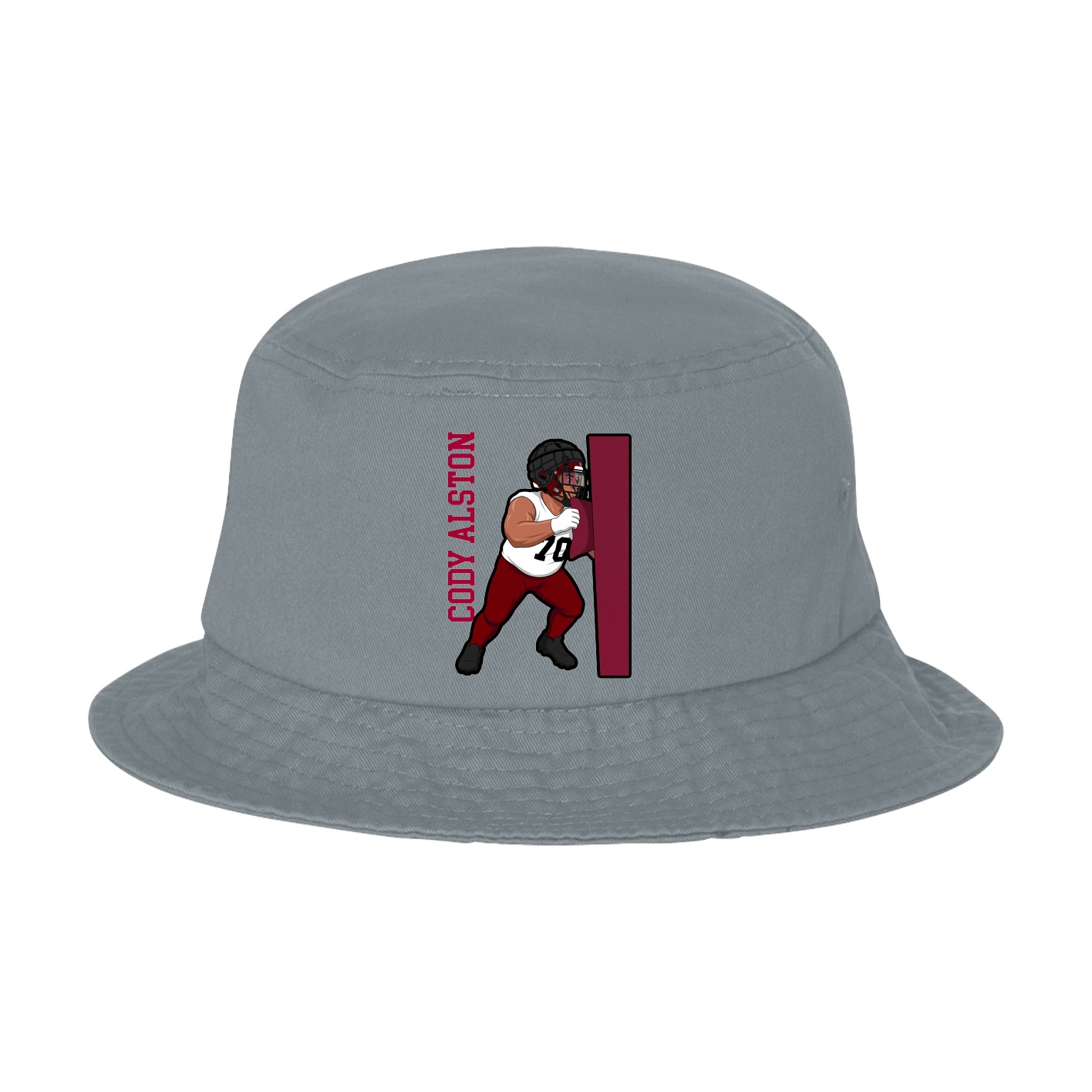Bucket Cap — Name Vertical in Grey