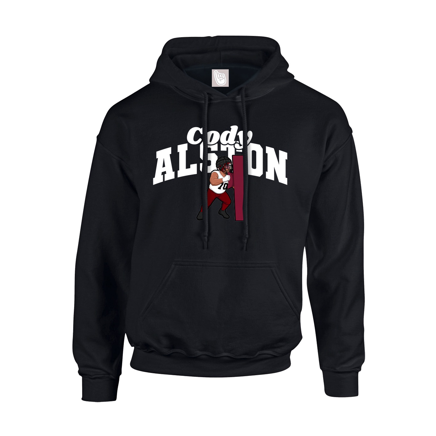 Youth Hoodie — Signature Arch in Black