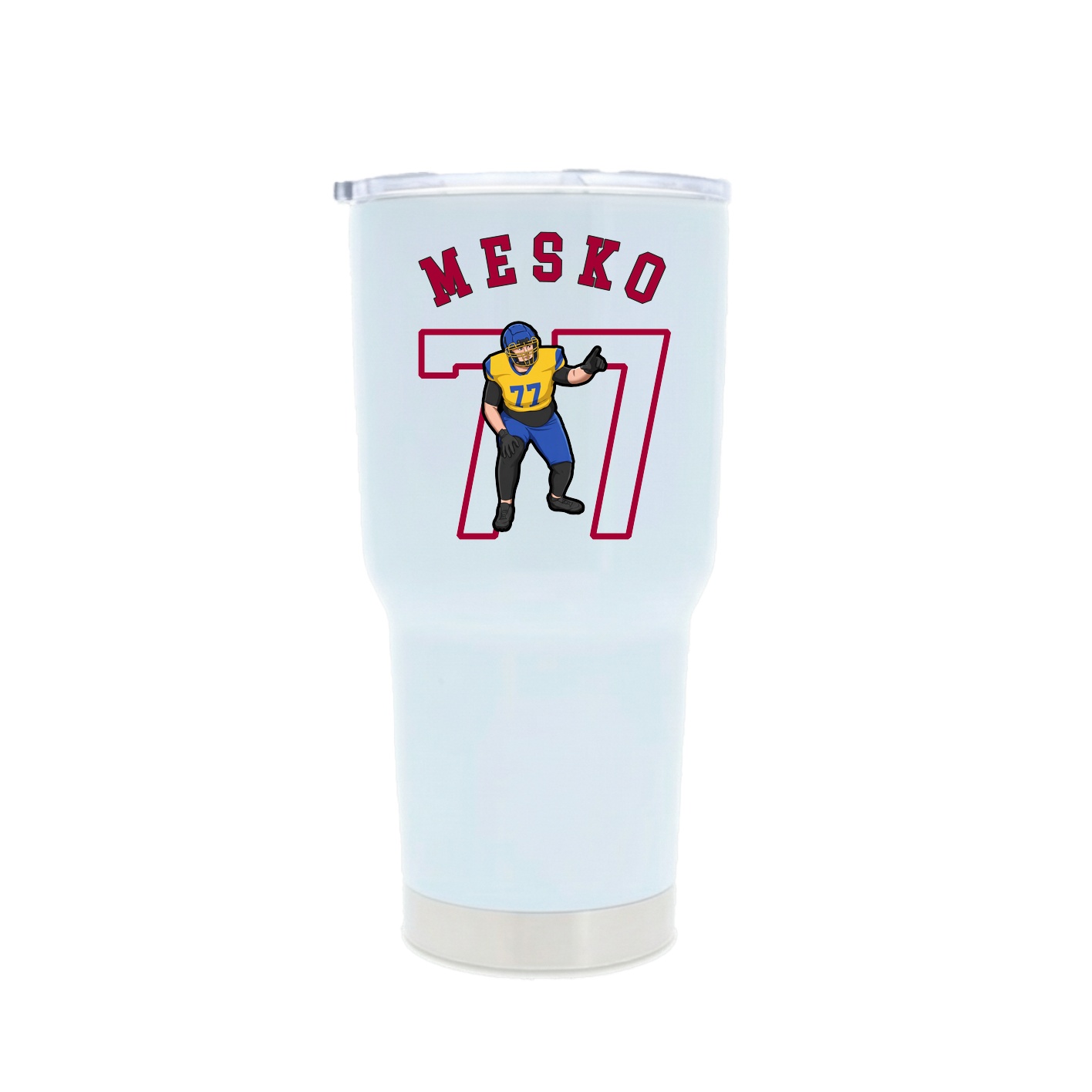 30oz Stainless Steel Tumbler — Shirsey Arch in White