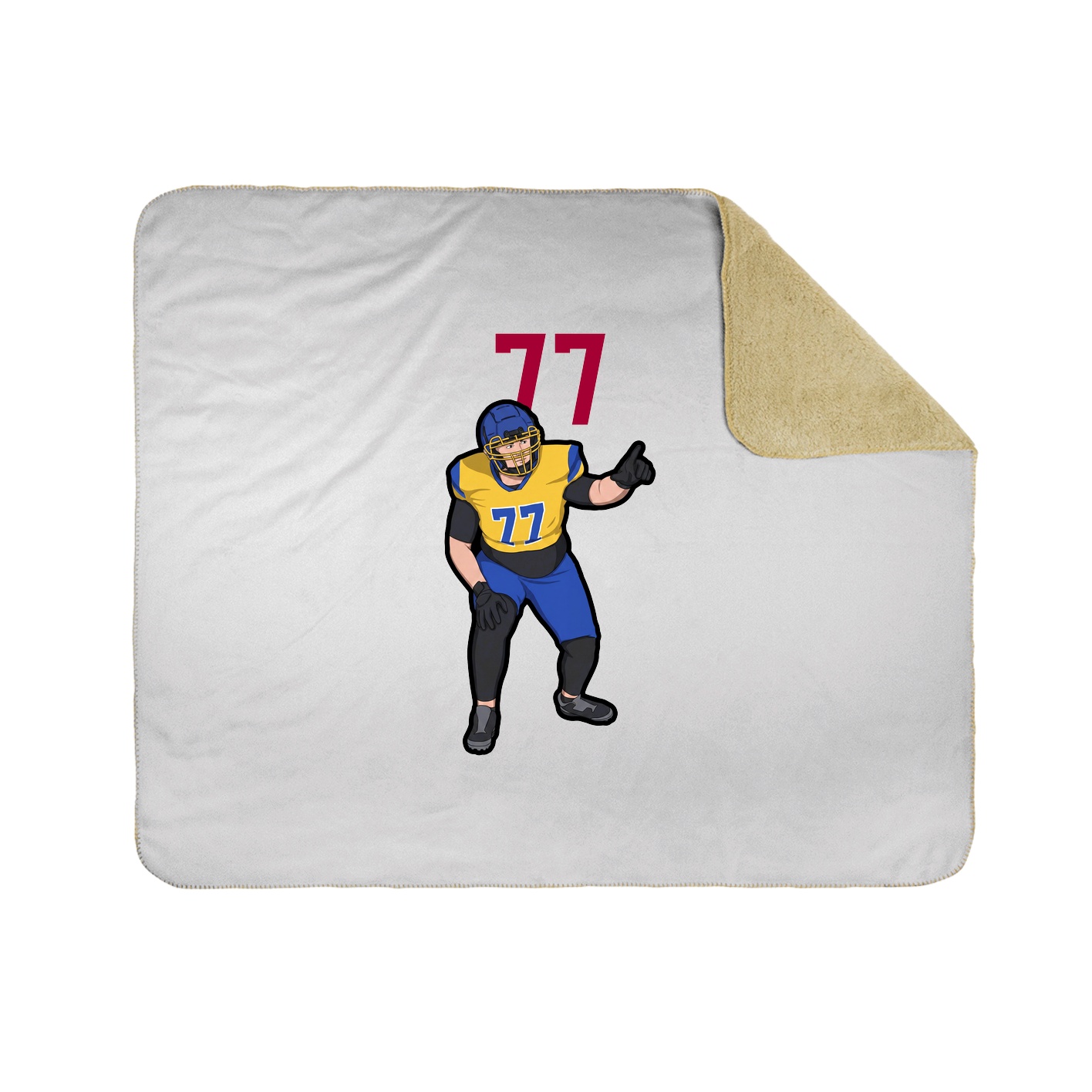 Throw Blanket — Number Top in White