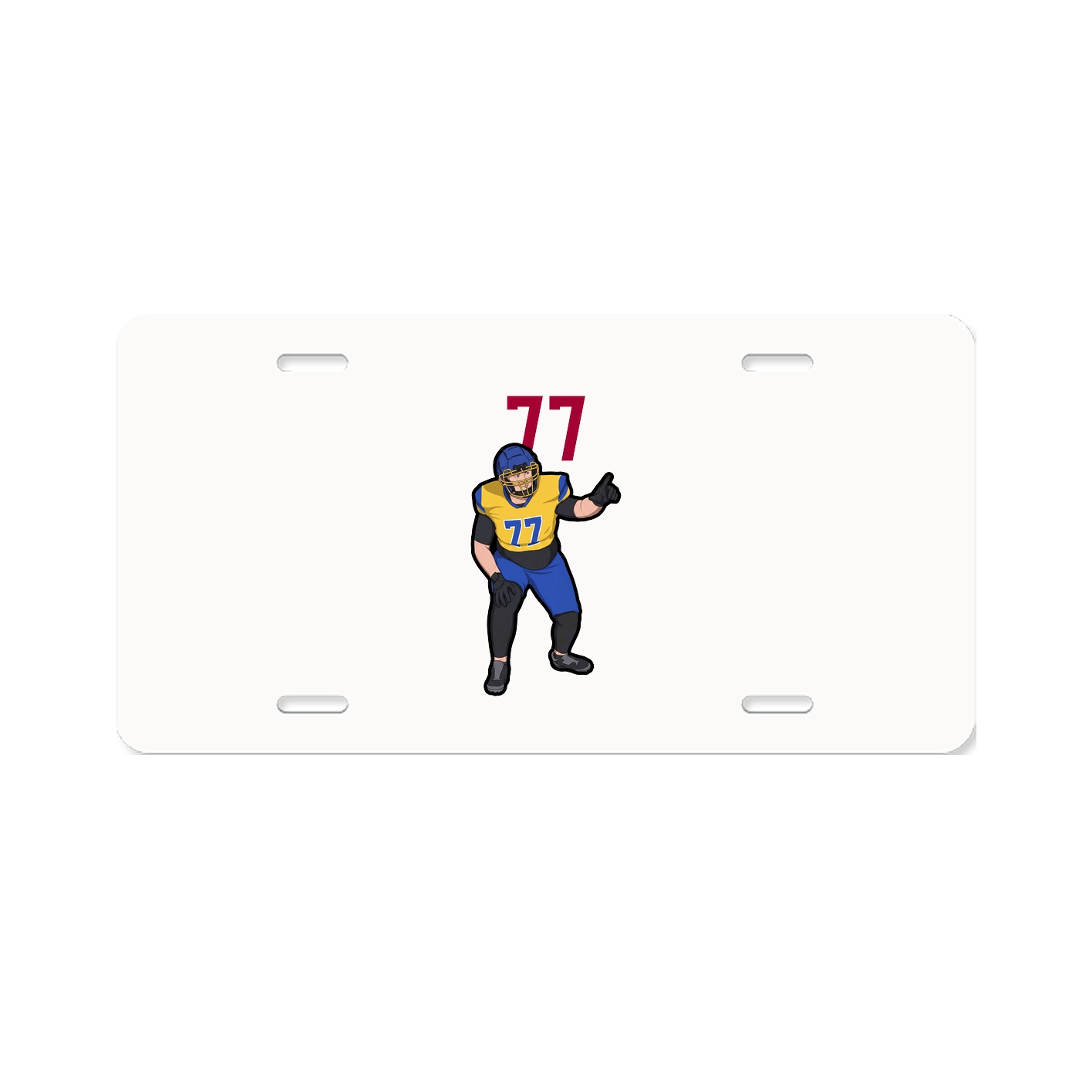 License Plate — Number Top in Classic