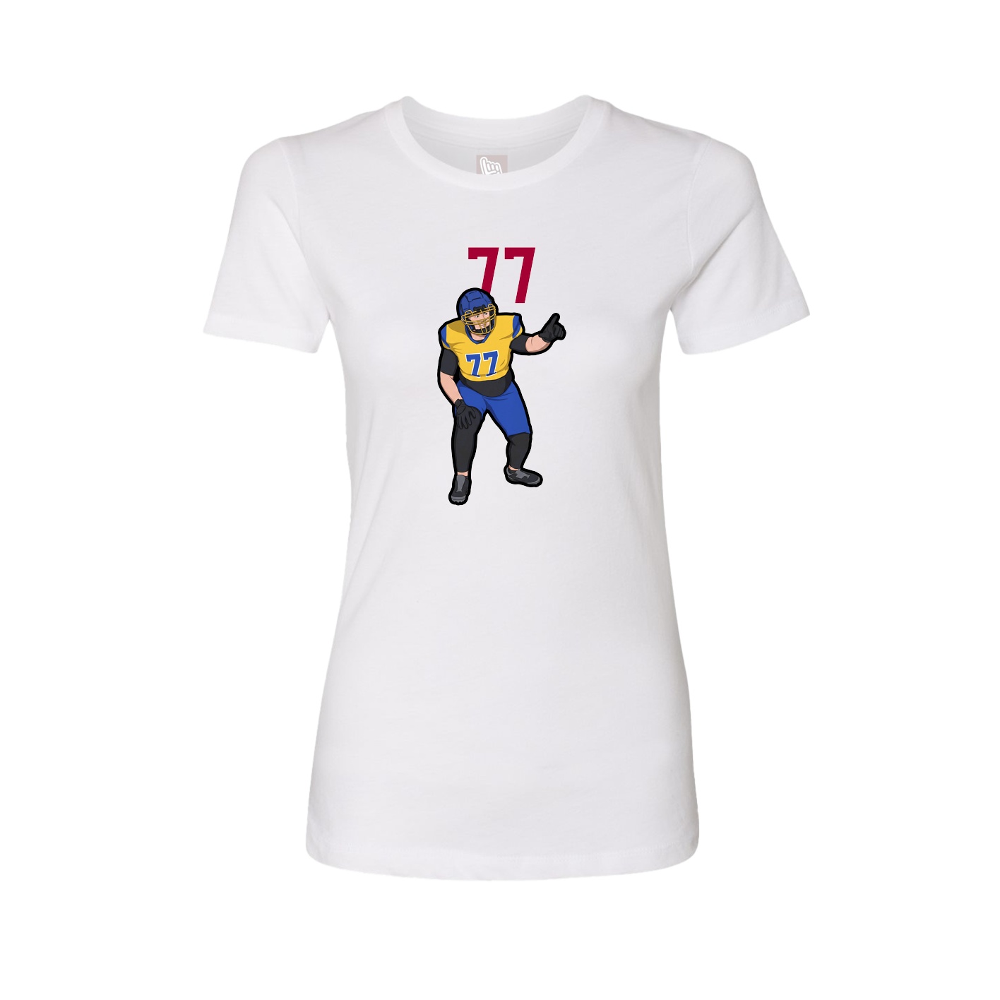 Womens Tee — Number Top in White