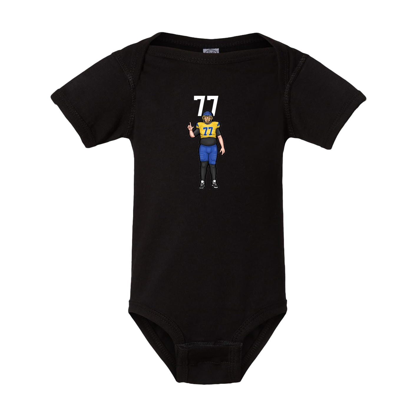 Baby Onesie — Number Top in Black