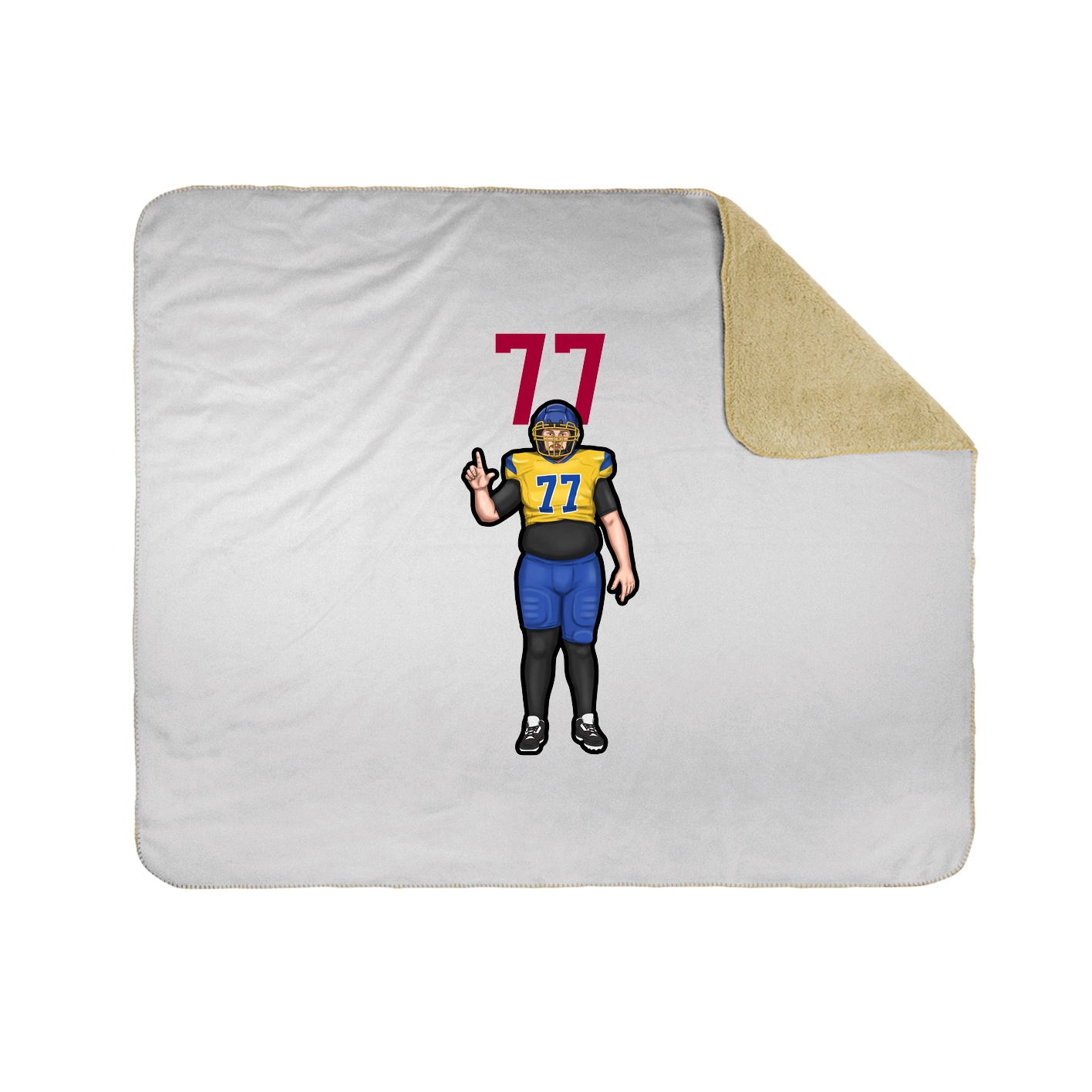 Throw Blanket — Number Top in White