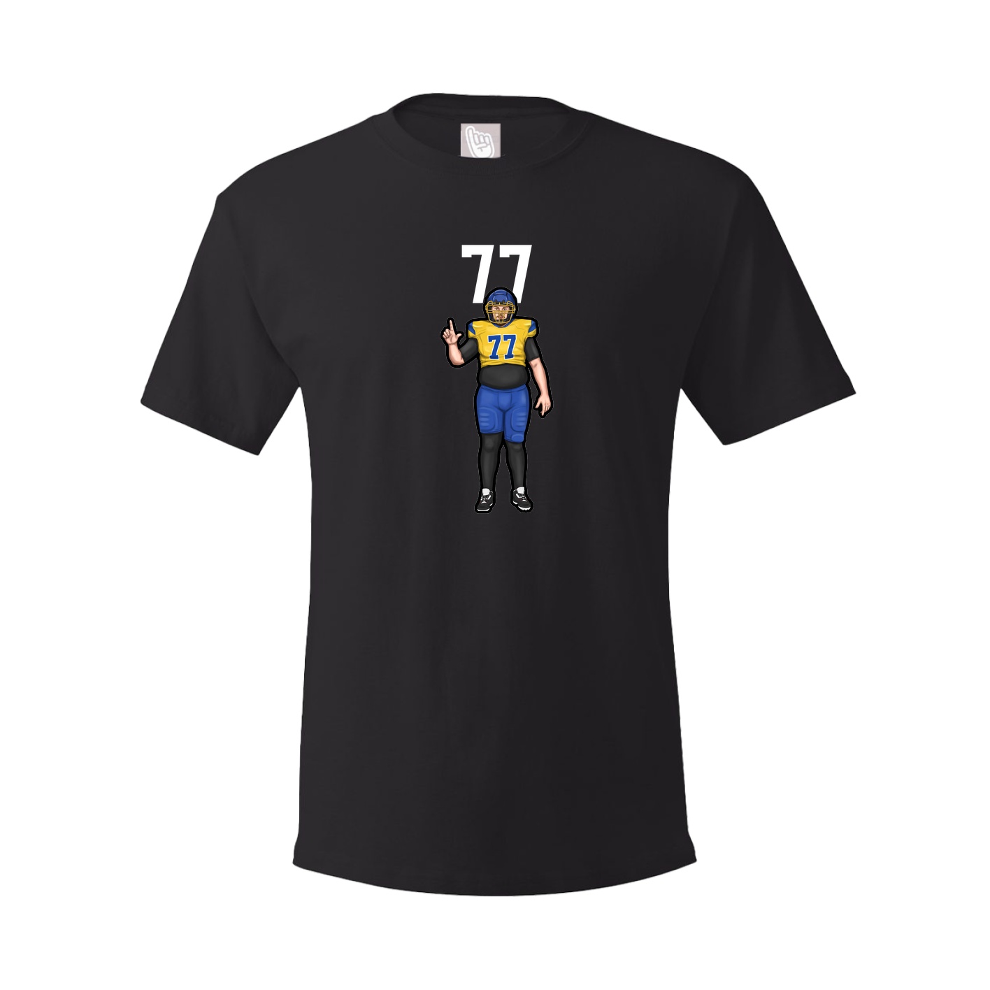 Youth Tee — Number Top in Black