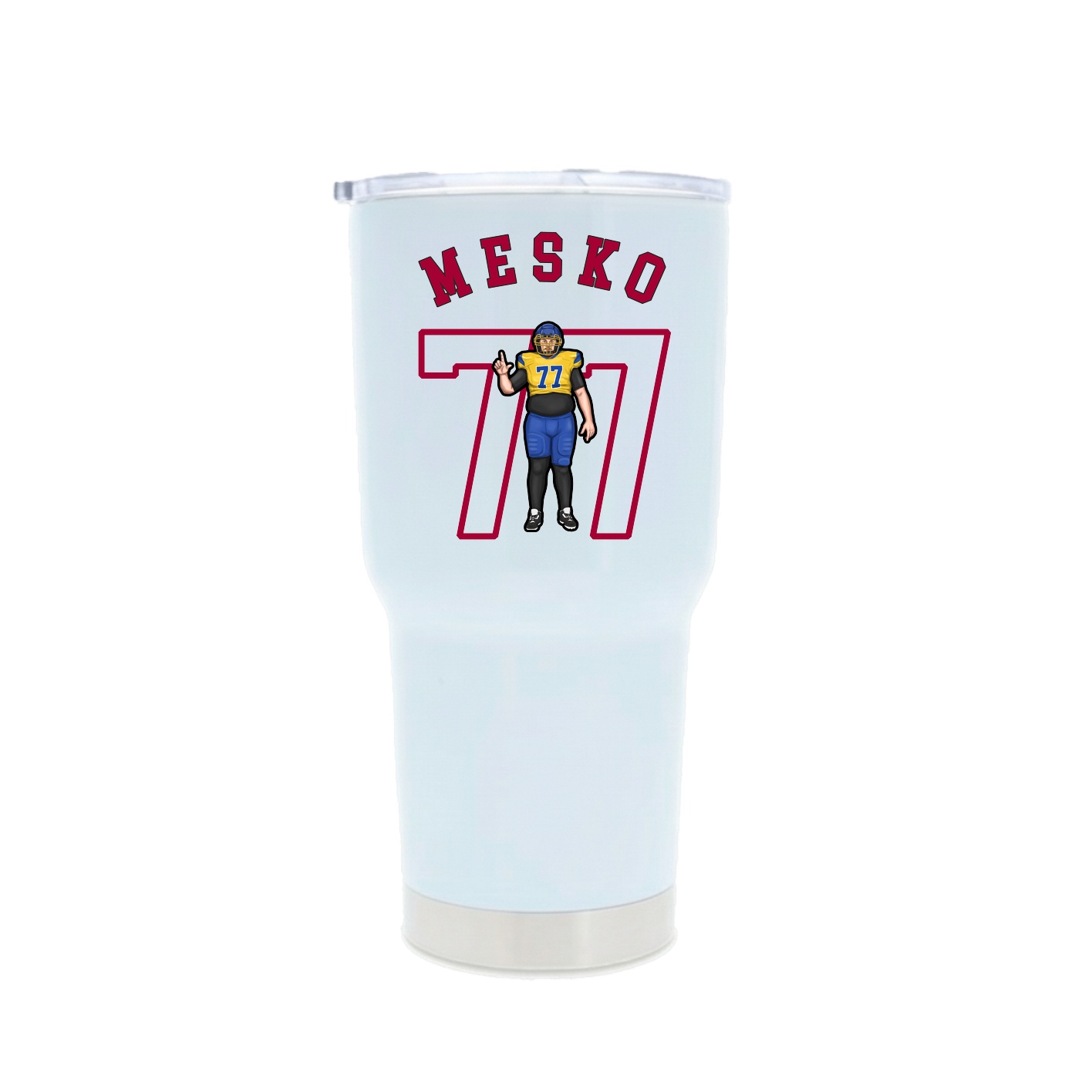 30oz Stainless Steel Tumbler — Shirsey Arch in White