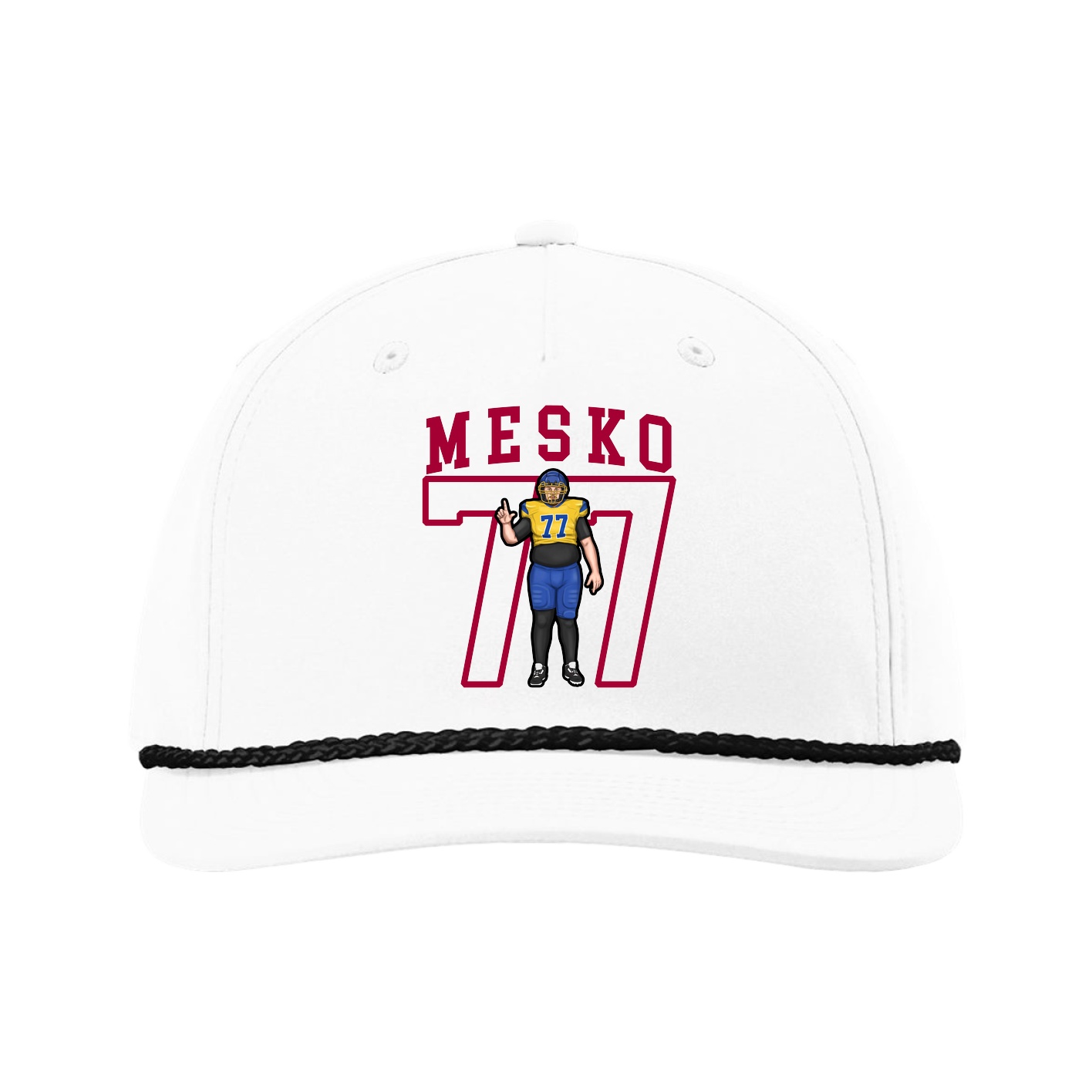Five-Panel Classic Rope Cap — Shirsey in White