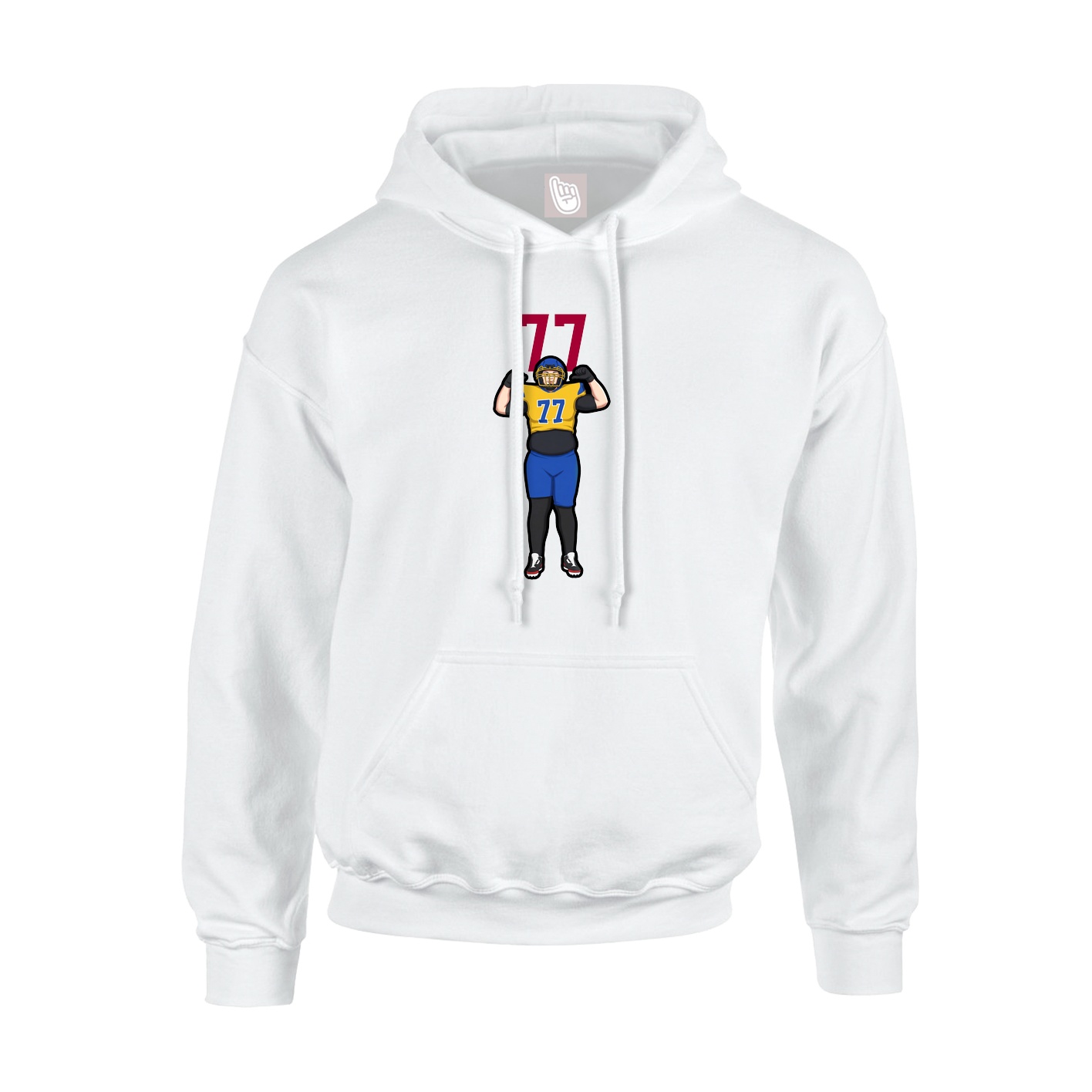 Hoodie — Number Top in White