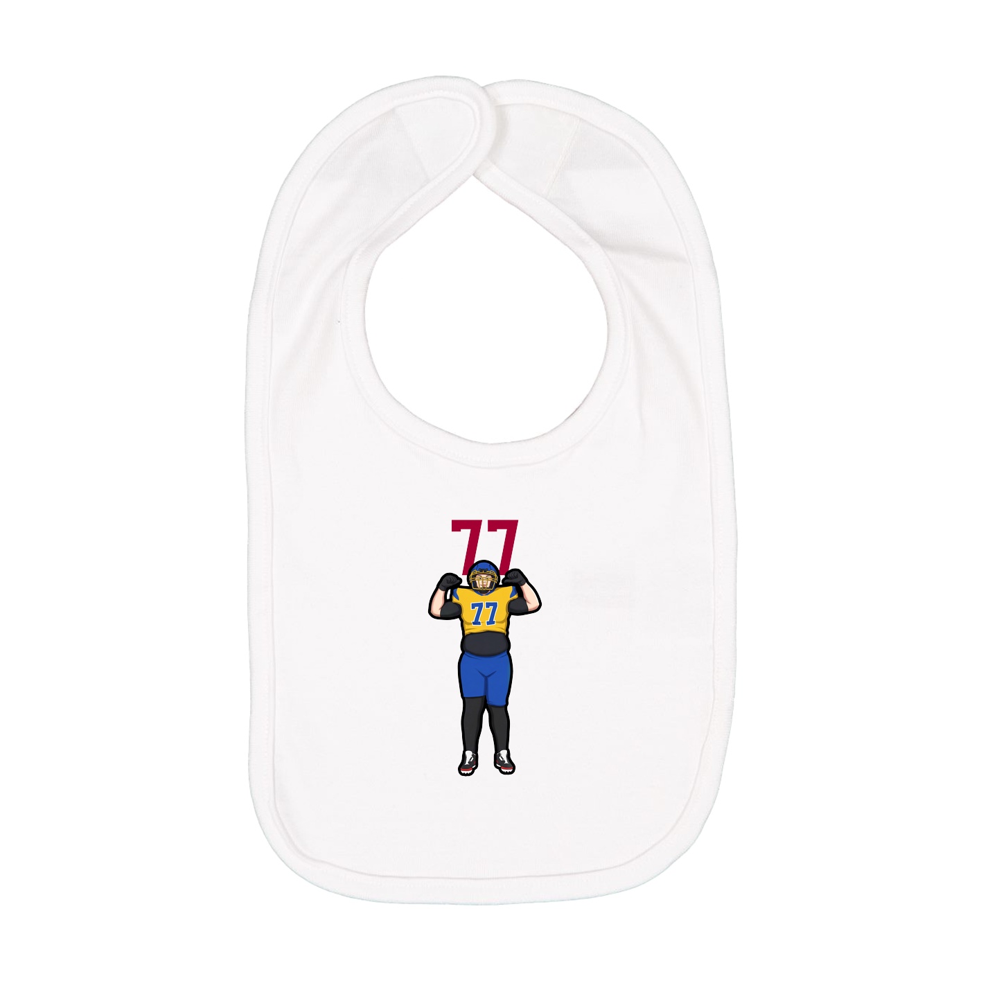 Infant Bib — Number Top in White