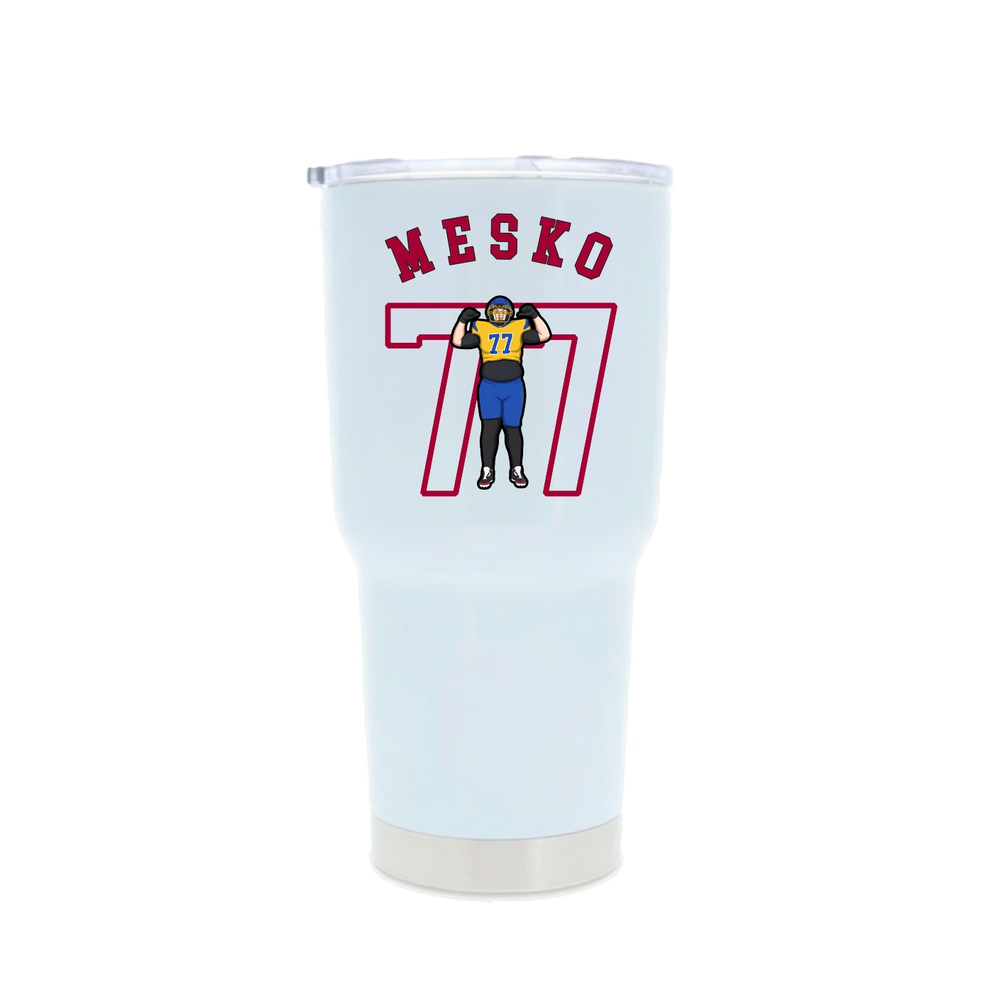 30oz Stainless Steel Tumbler — Shirsey Arch in White