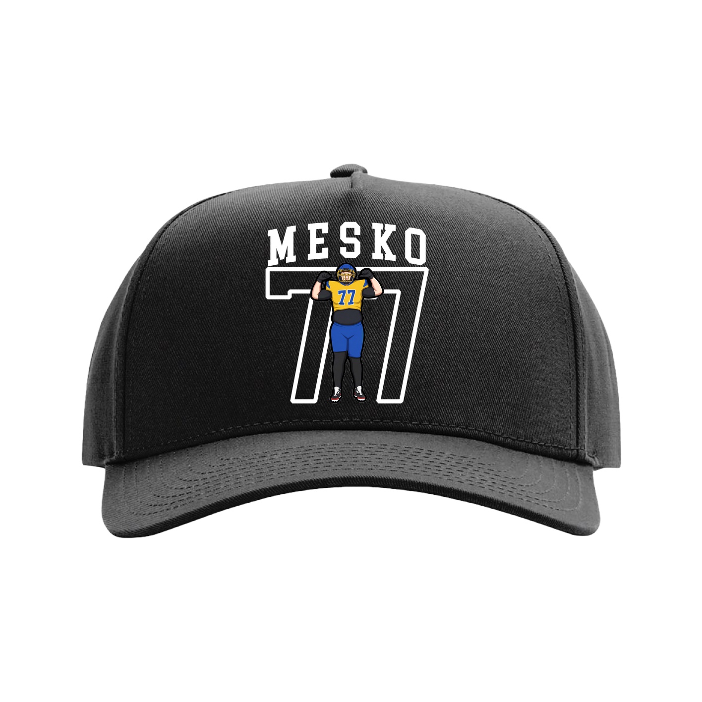 Full Fabric Five-Panel Champ Cap — Shirsey in Black