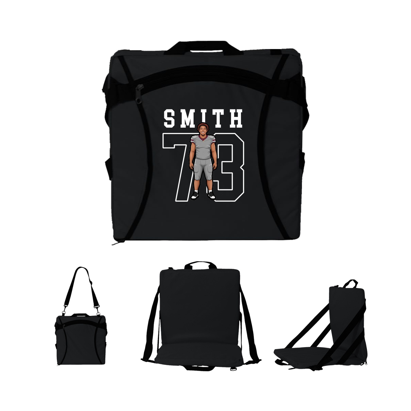 Folding Stadium Seat — Shirsey in Black