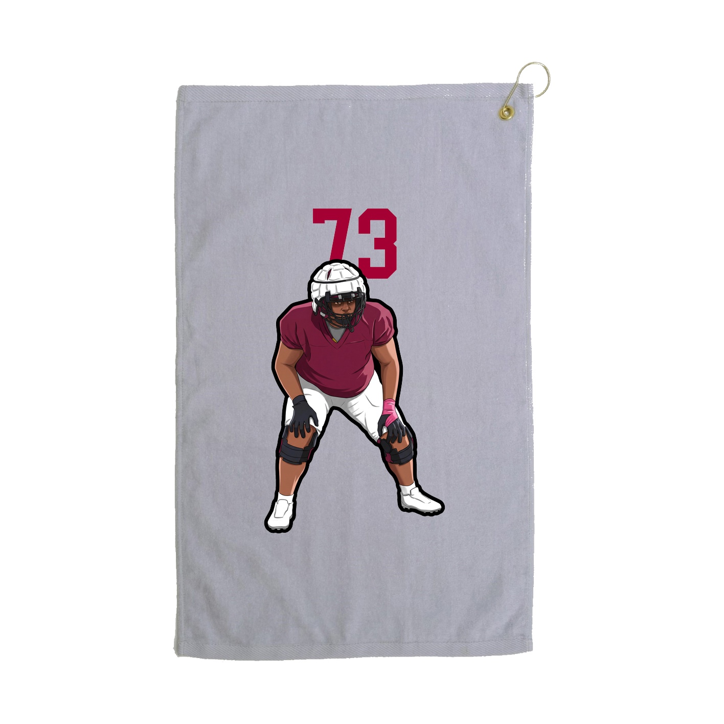 Golf Towel — Number Top in Grey