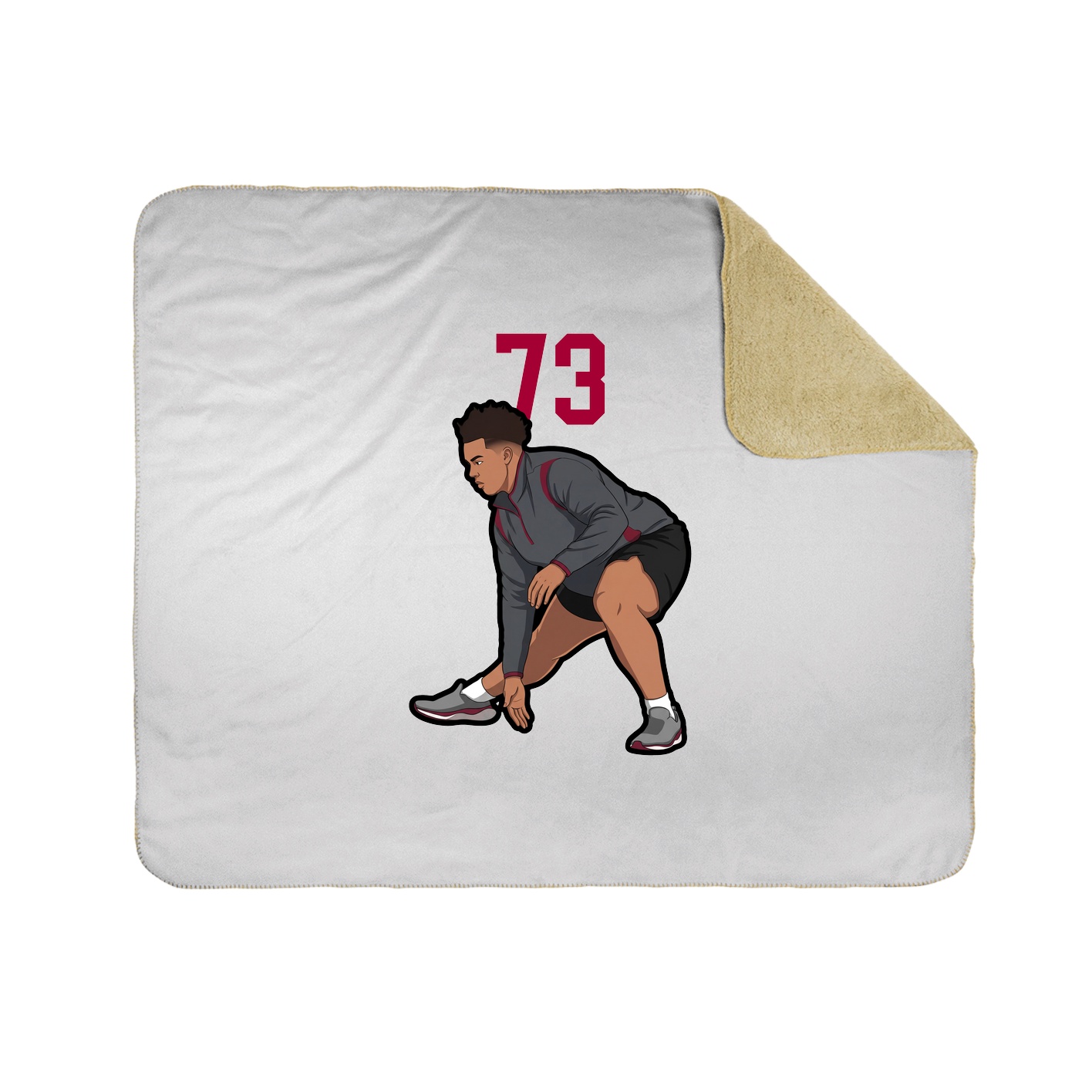 Throw Blanket — Number Top in White