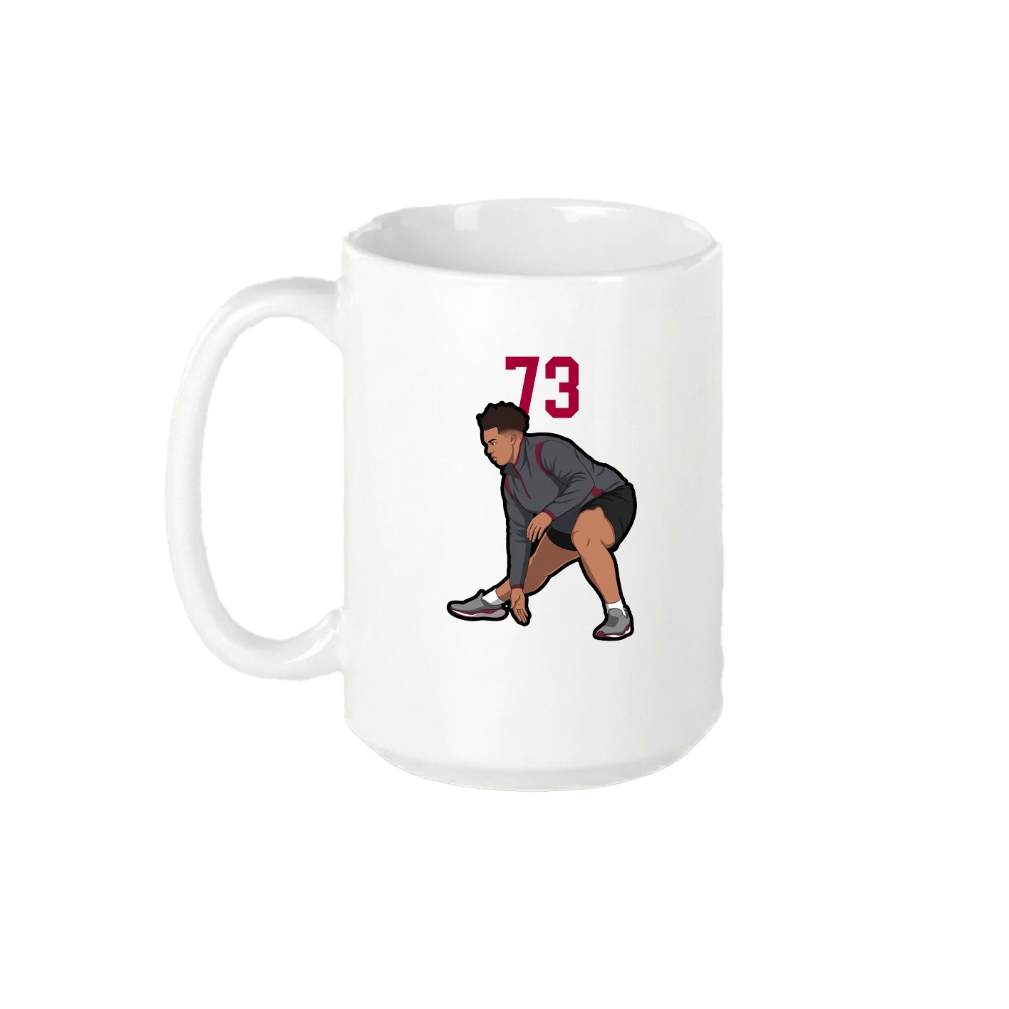 15oz Coffee Mug — Number Top in White