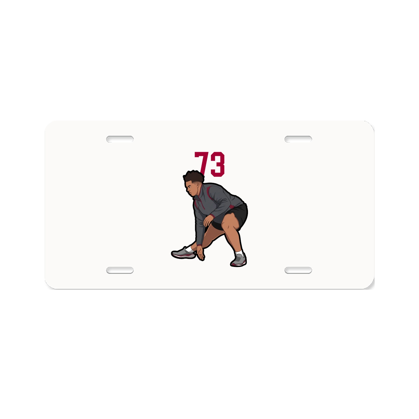 License Plate — Number Top in Classic