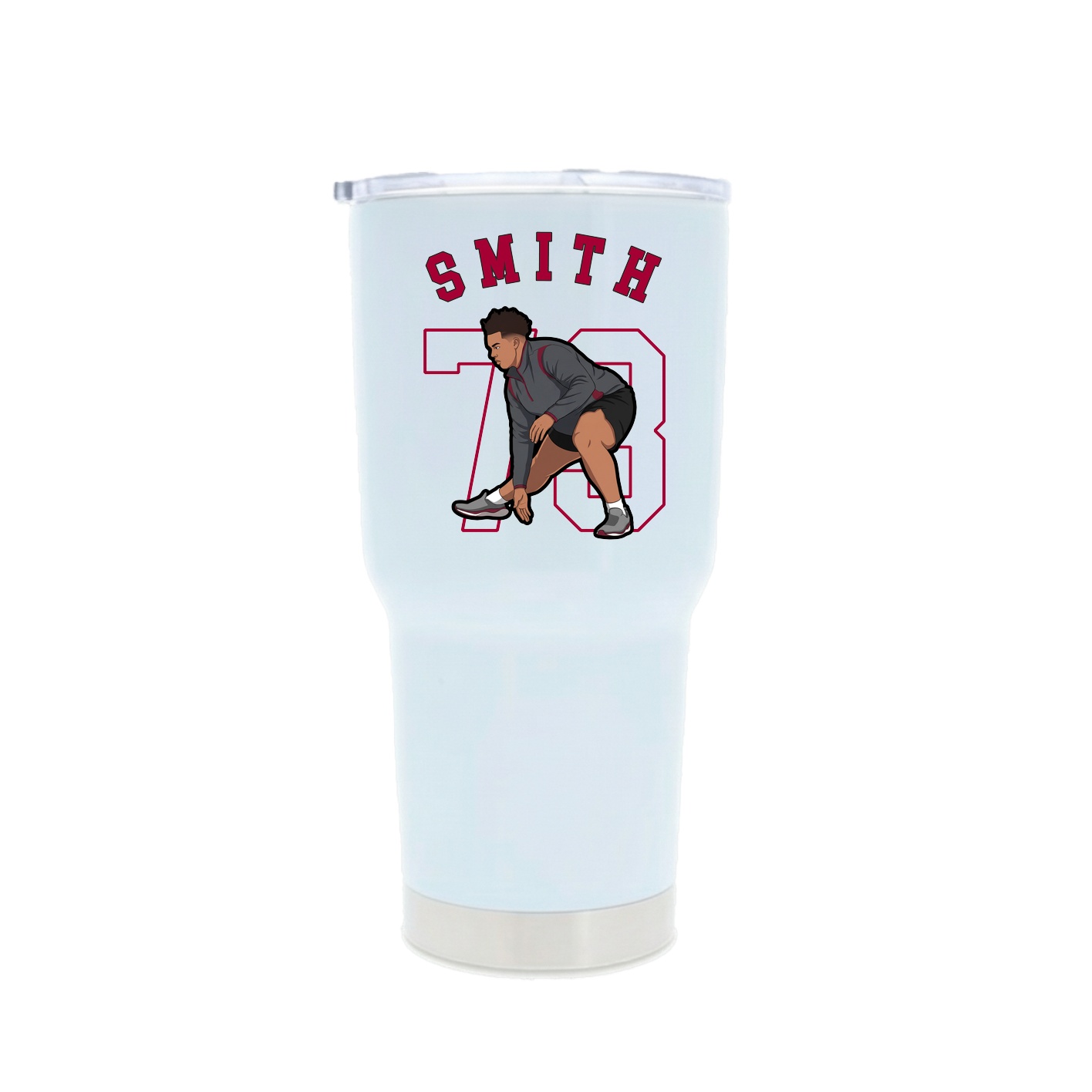 30oz Stainless Steel Tumbler — Shirsey Arch in White