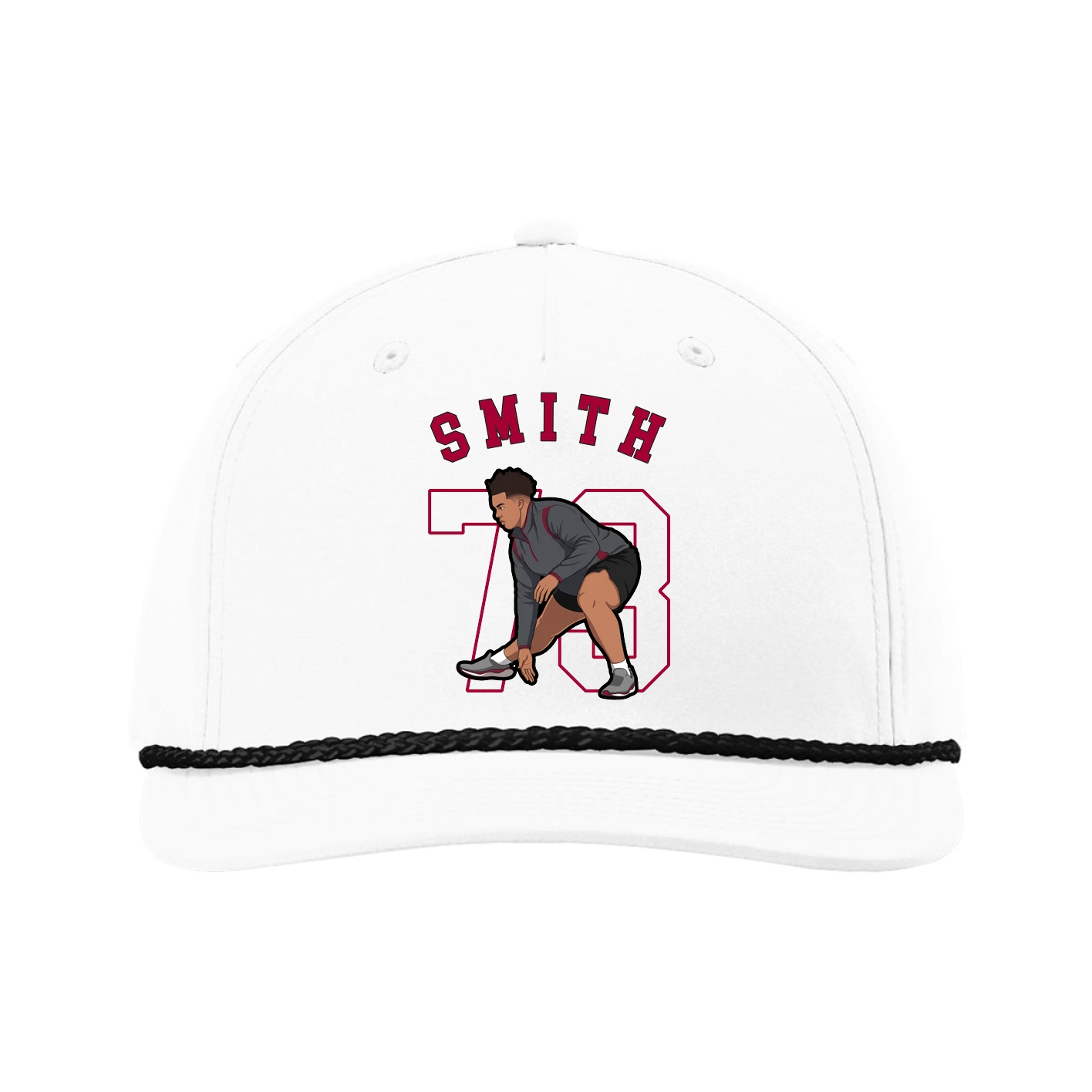 Five-Panel Classic Rope Cap — Shirsey Arch in White