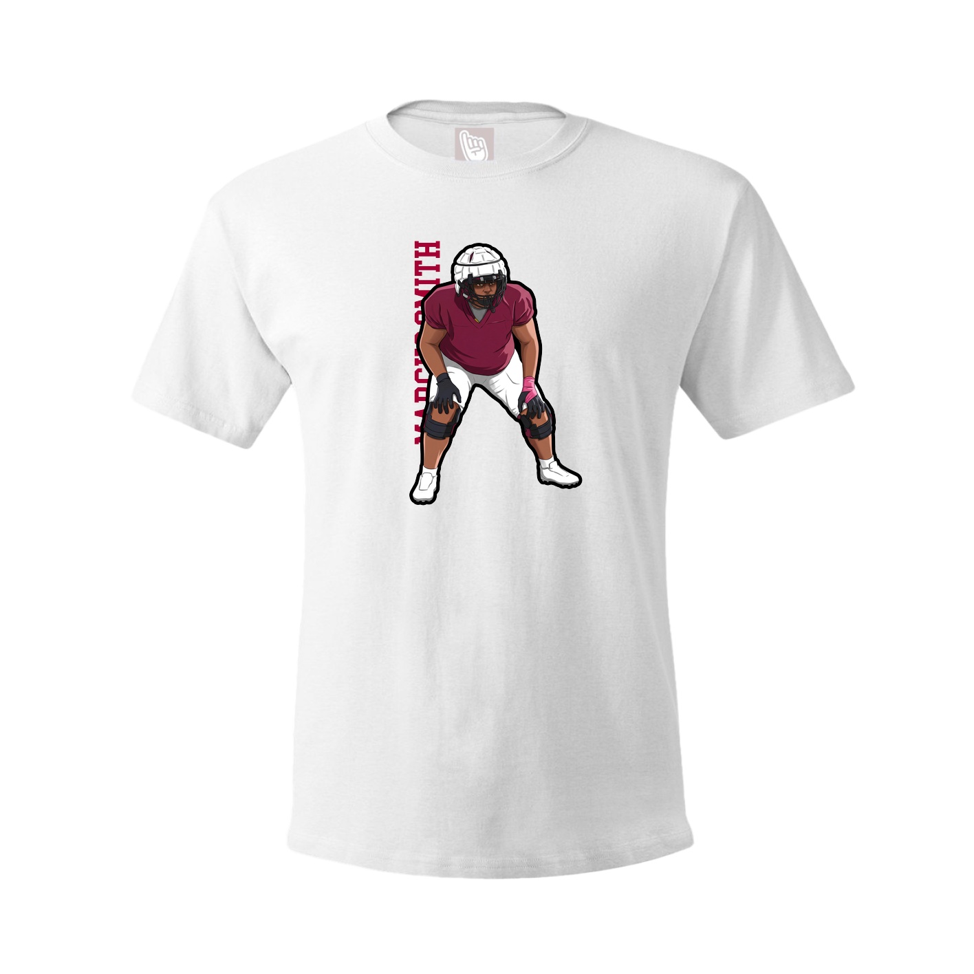 Tee — Name Vertical in White