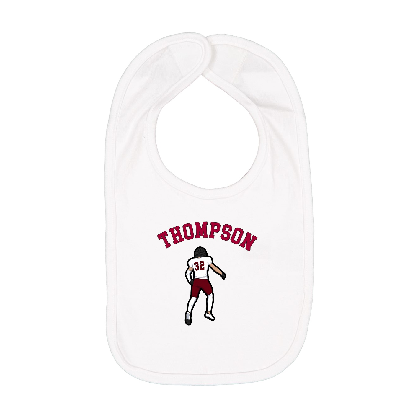 Infant Bib — Shirsey Arch in White