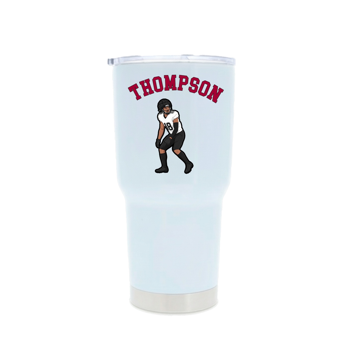 30oz Stainless Steel Tumbler — Shirsey Arch in White