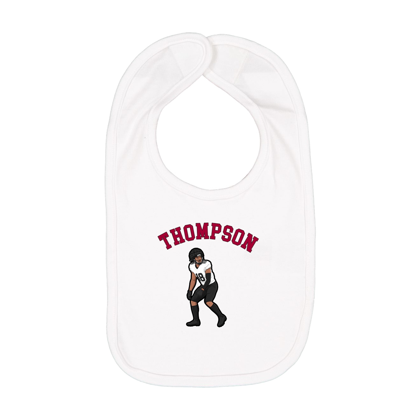 Infant Bib — Shirsey Arch in White