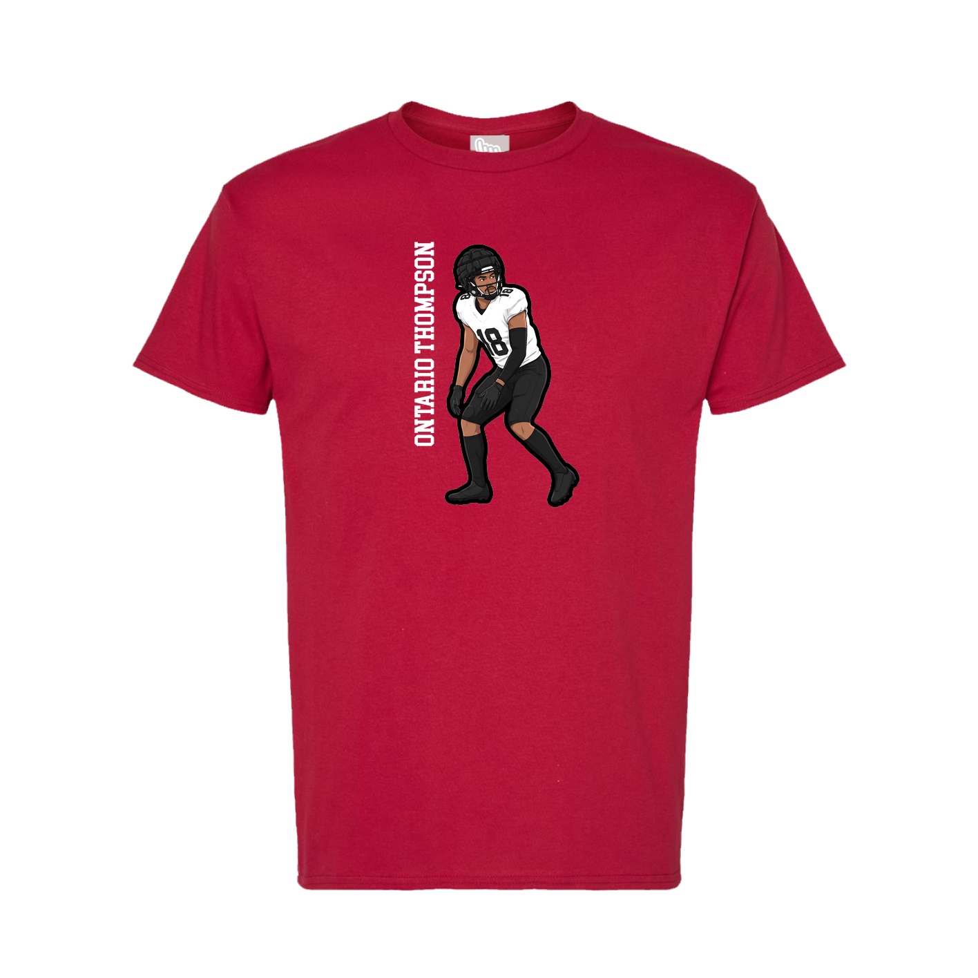 Tee — Name Vertical in Crimson