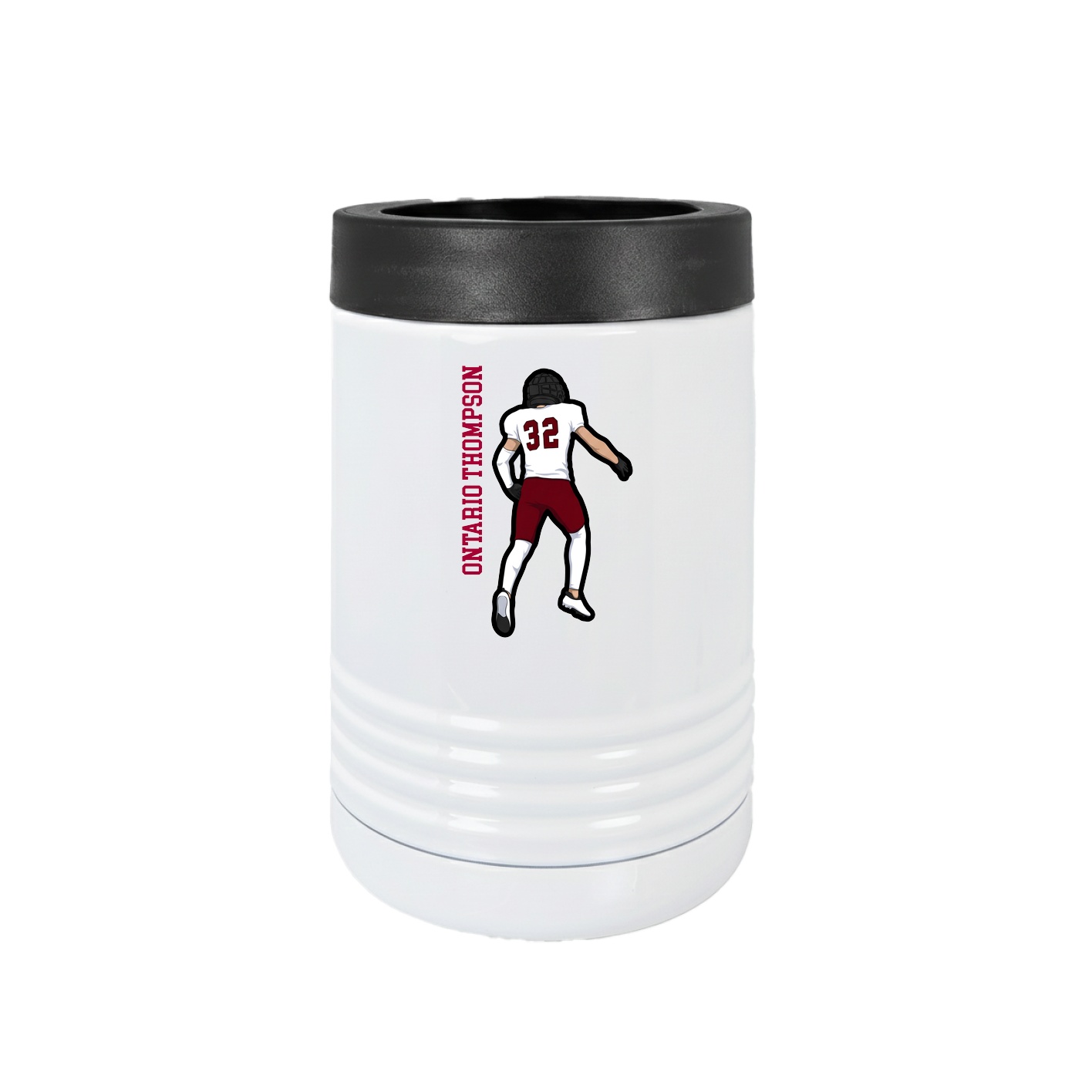 Beverage Holder — Name Vertical in White