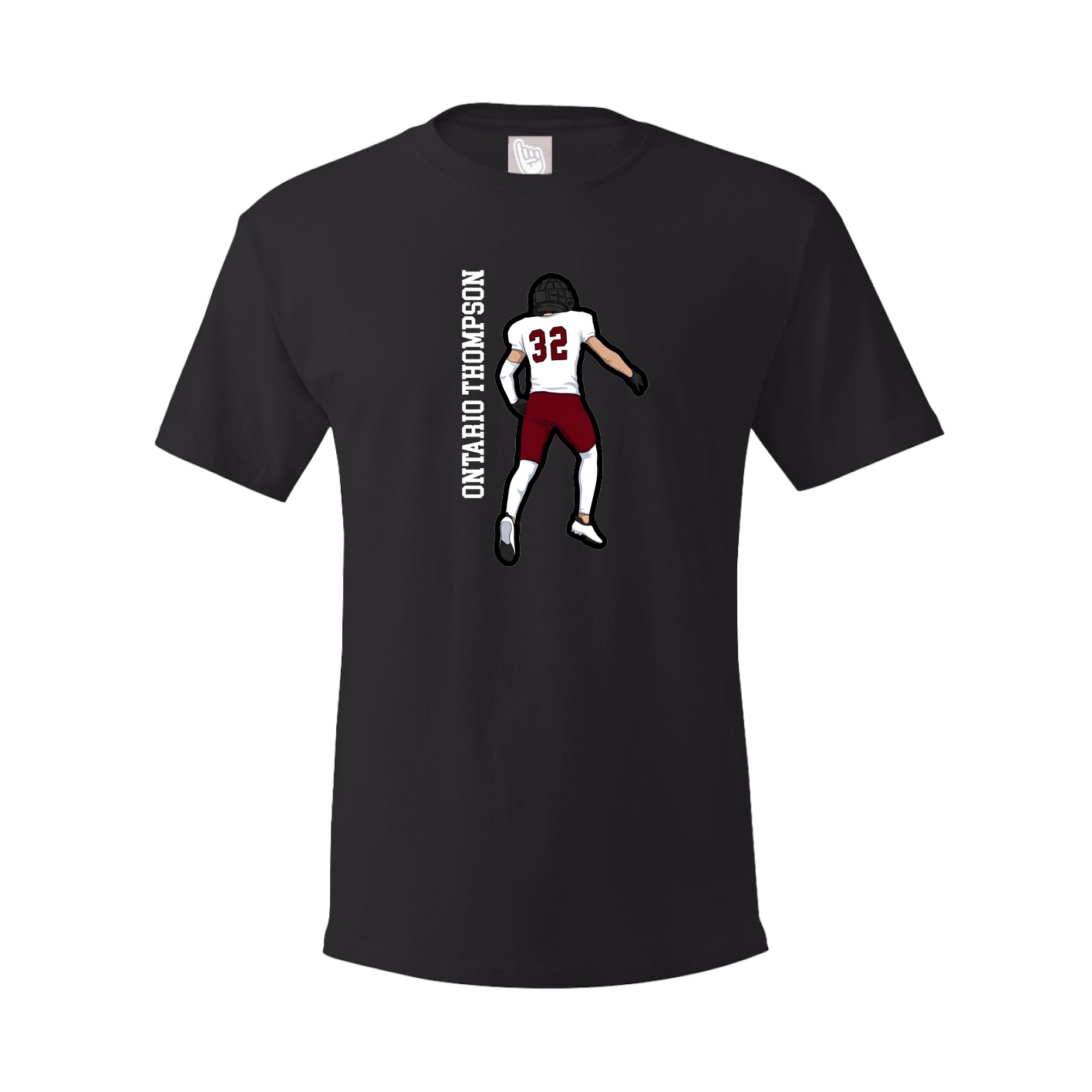 Youth Tee — Name Vertical in Black