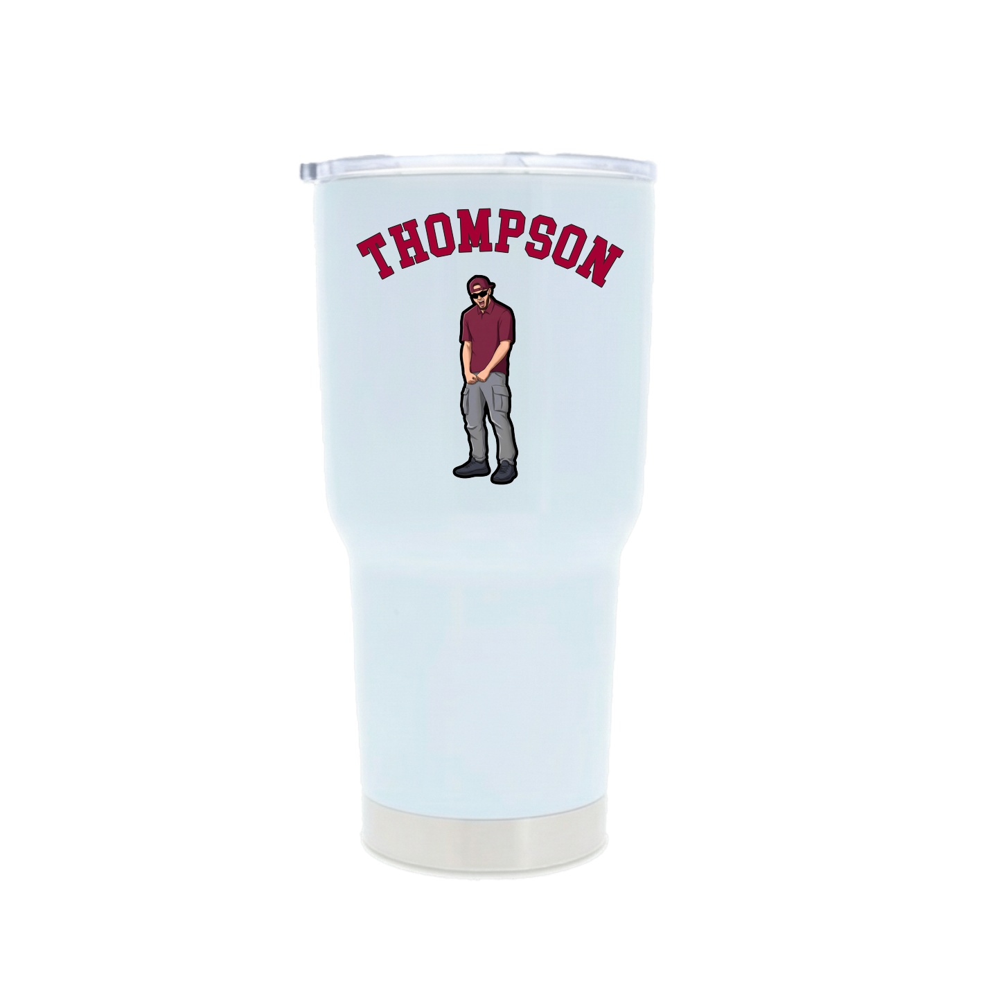 30oz Stainless Steel Tumbler — Shirsey Arch in White