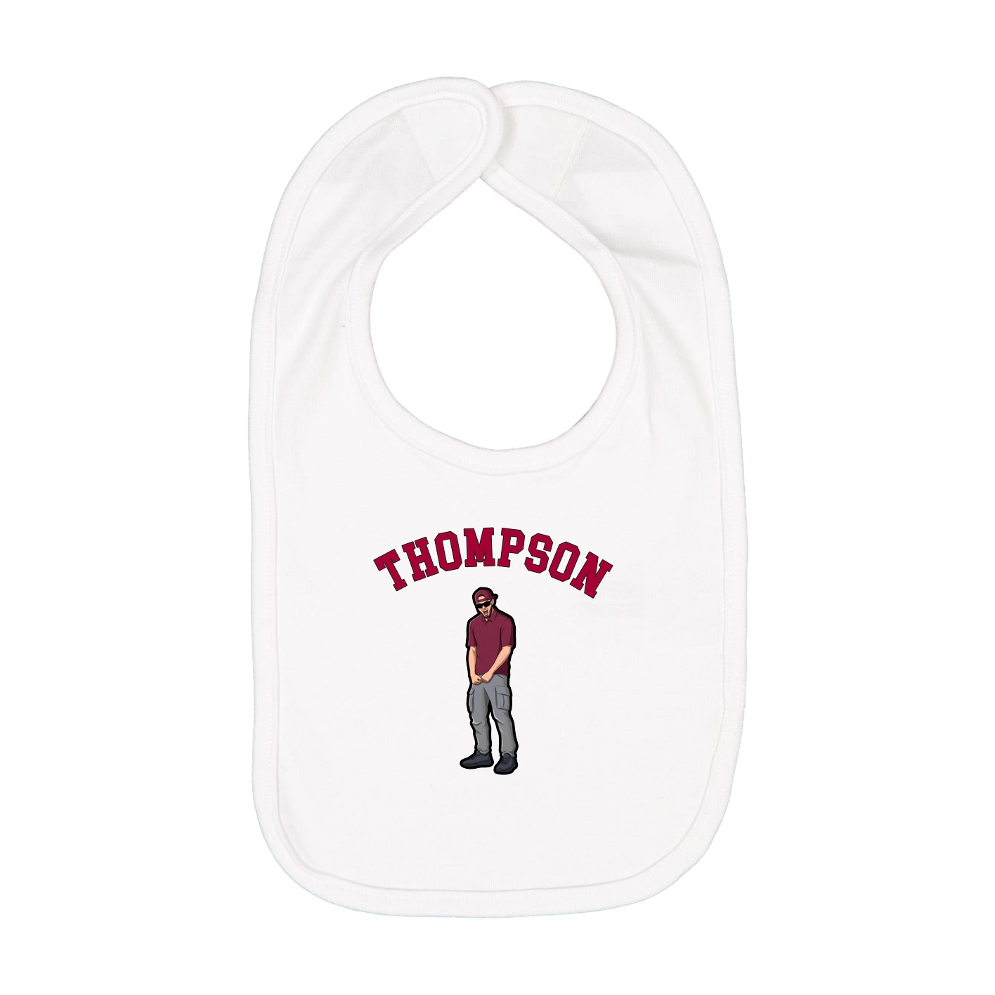 Infant Bib — Shirsey Arch in White
