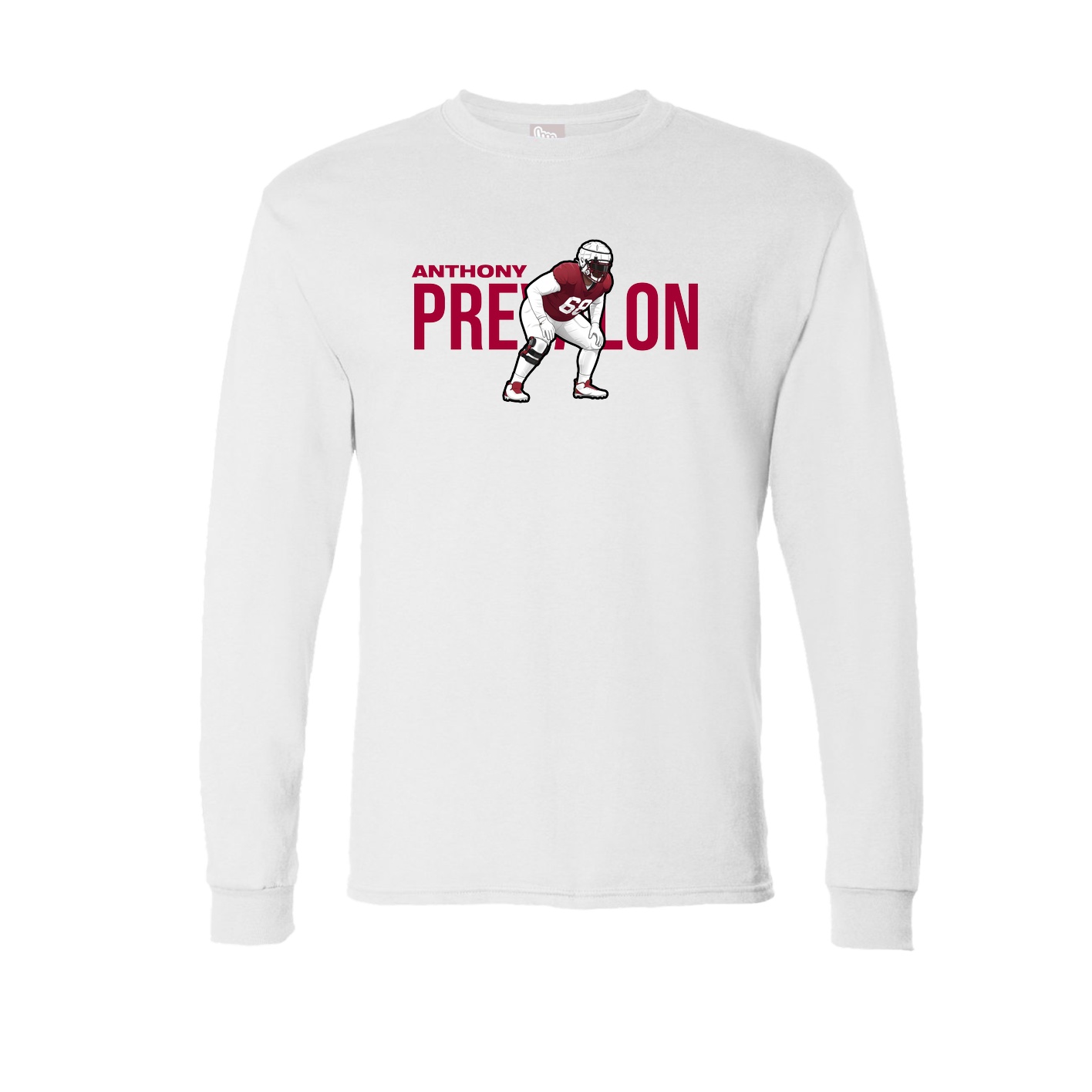 Long Sleeve Tee — Player Name in White
