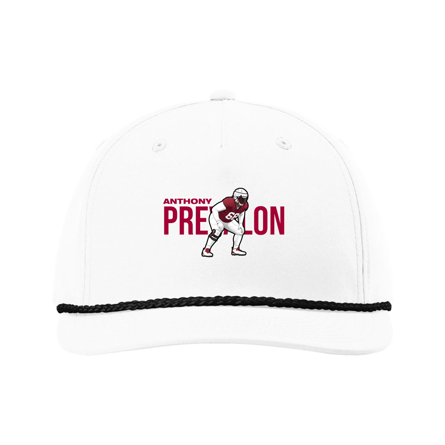 Five-Panel Classic Rope Cap — Player Name in White