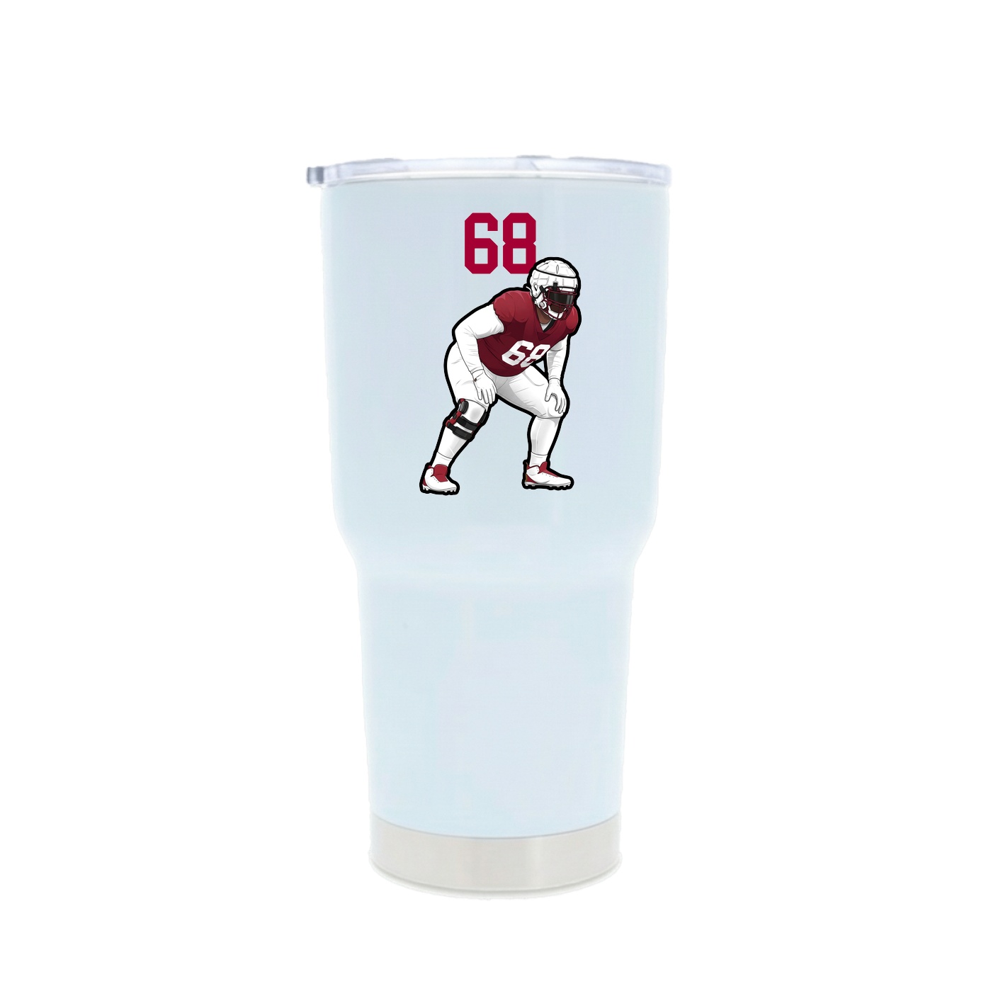 30oz Stainless Steel Tumbler — Number Top in White