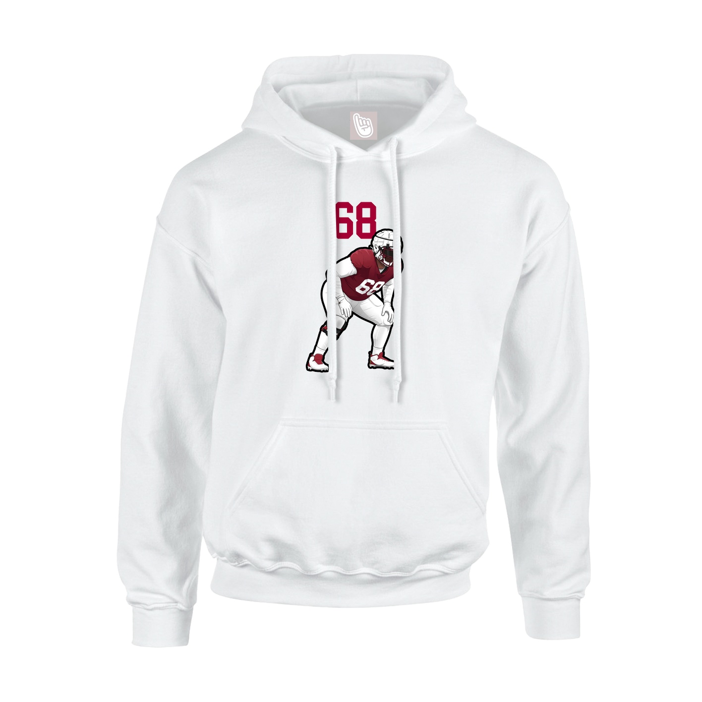 Hoodie — Number Top in White