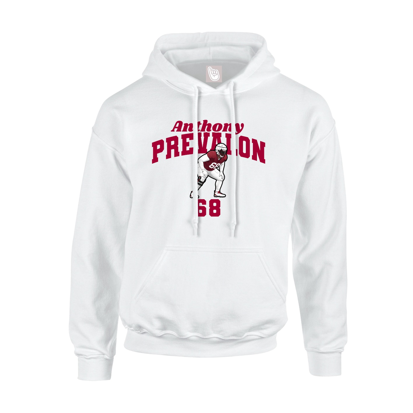 Hoodie — Signature Arch in White