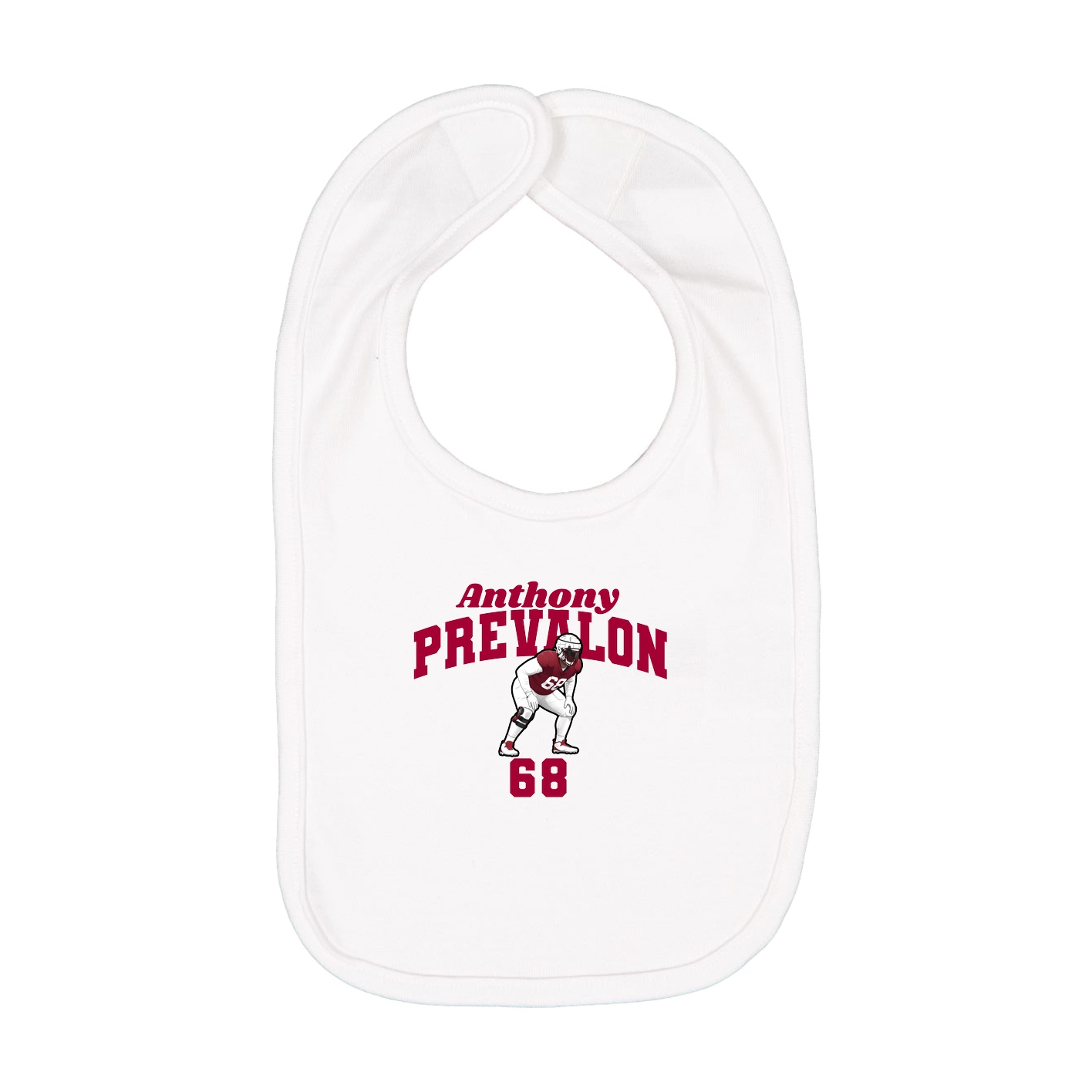 Infant Bib — Signature Arch in White