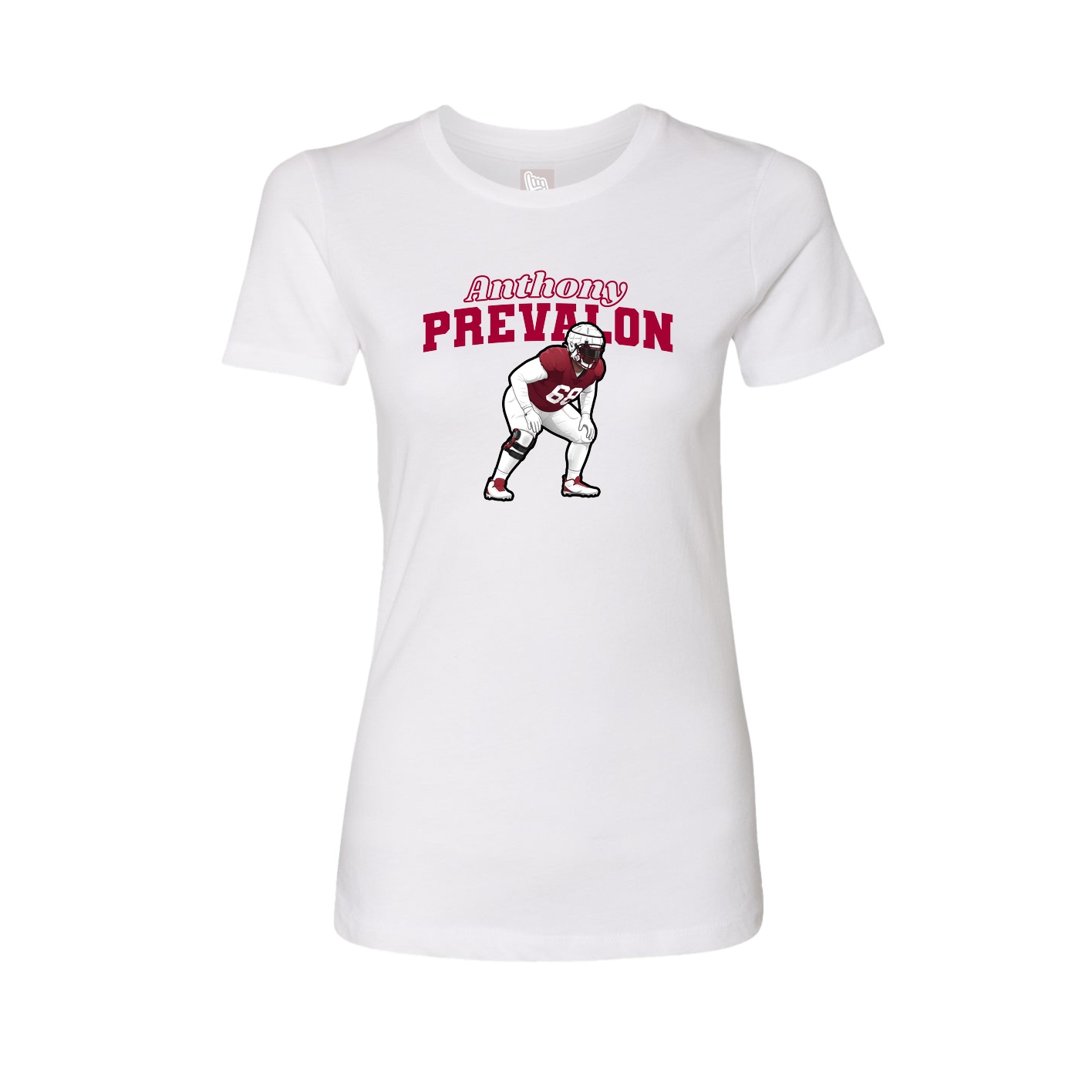 Fitted Women's Tee — Name Arch in White